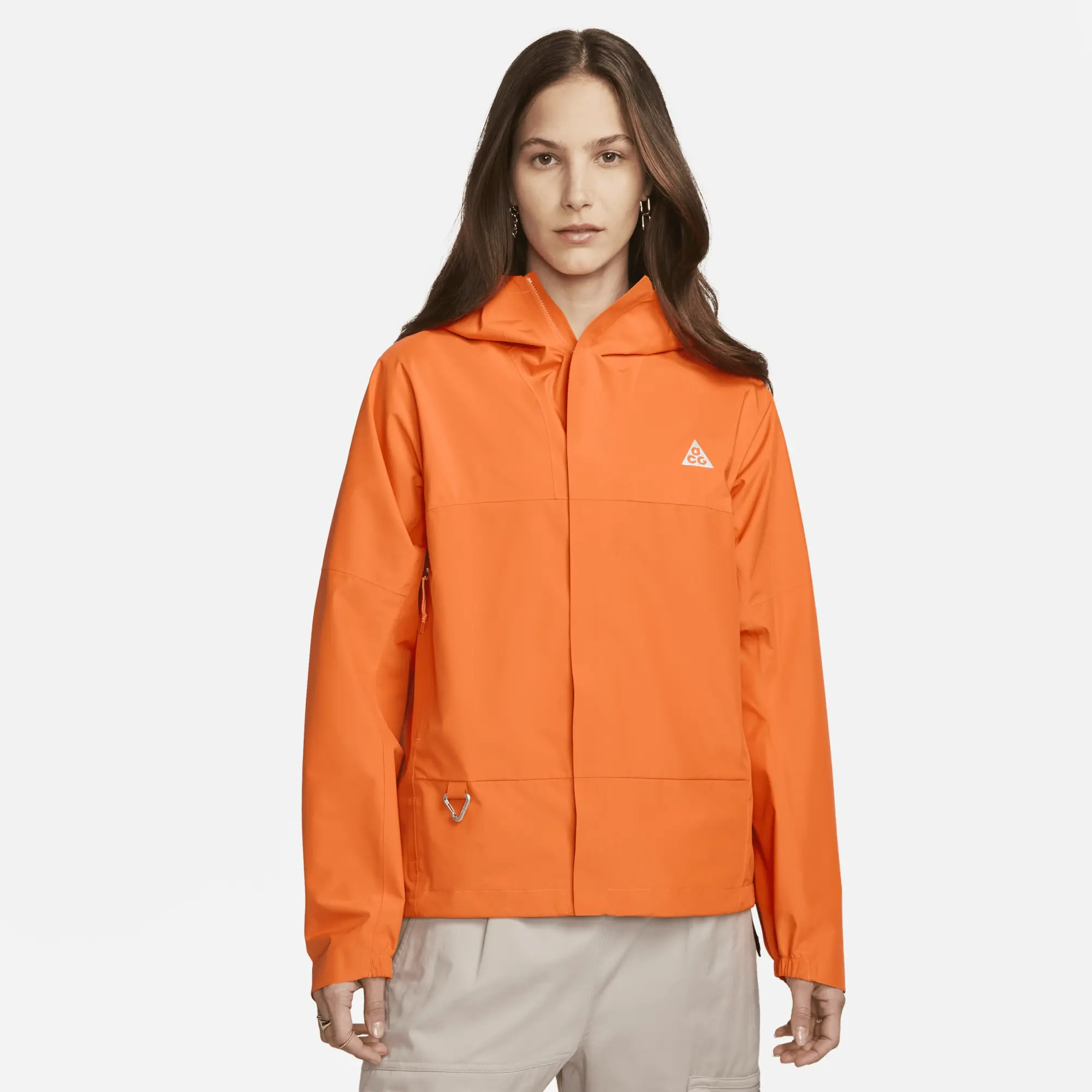 Nike ACG Cascade Rain Women s Storm FIT Water Resistant Lightweight Jacket Orange DV9522 885 FOOTY.COM