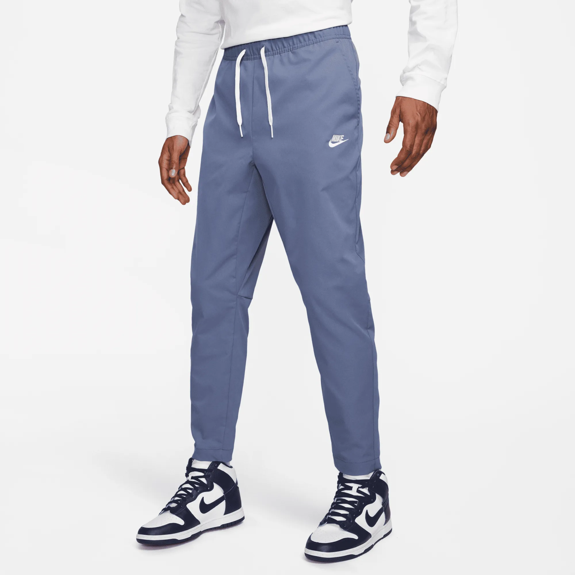 Nike Club Men's Woven Tapered-Leg Trousers - Blue