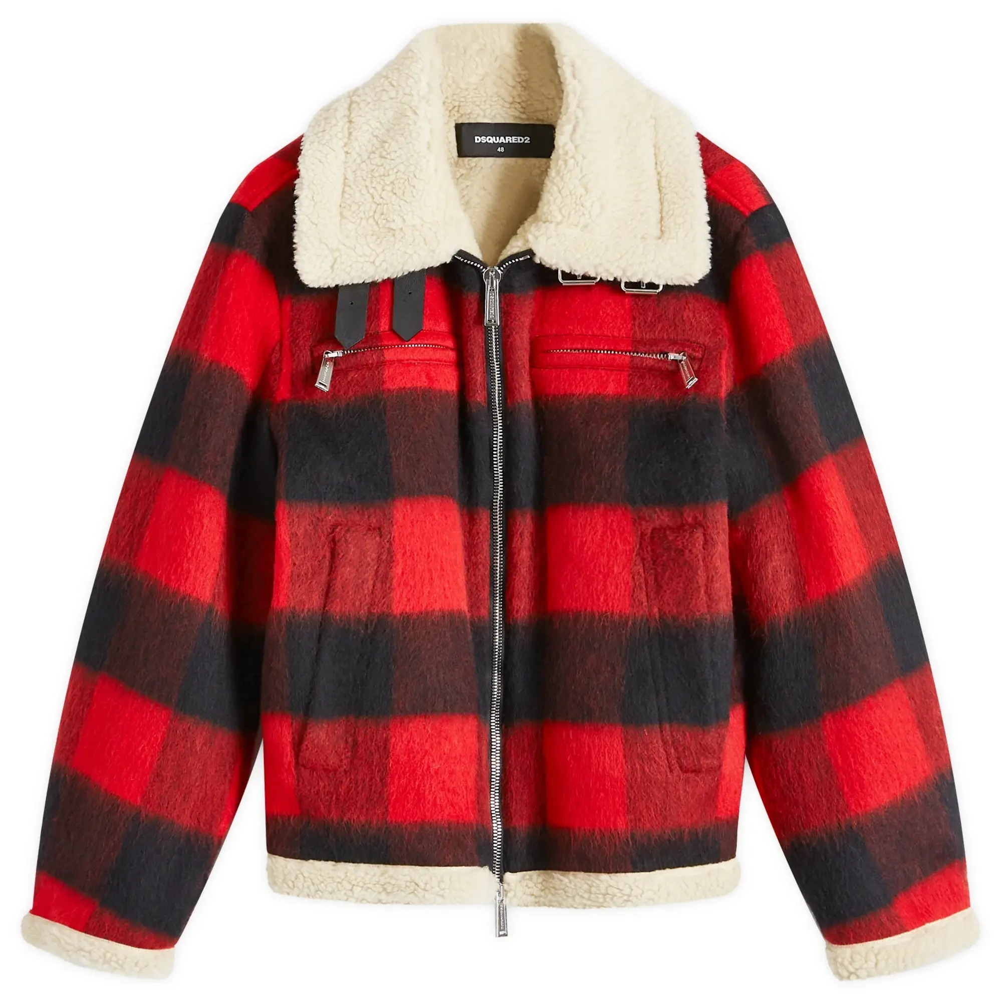 Dsquared2 Men's Nightmare Aviator Jacket Red/Black