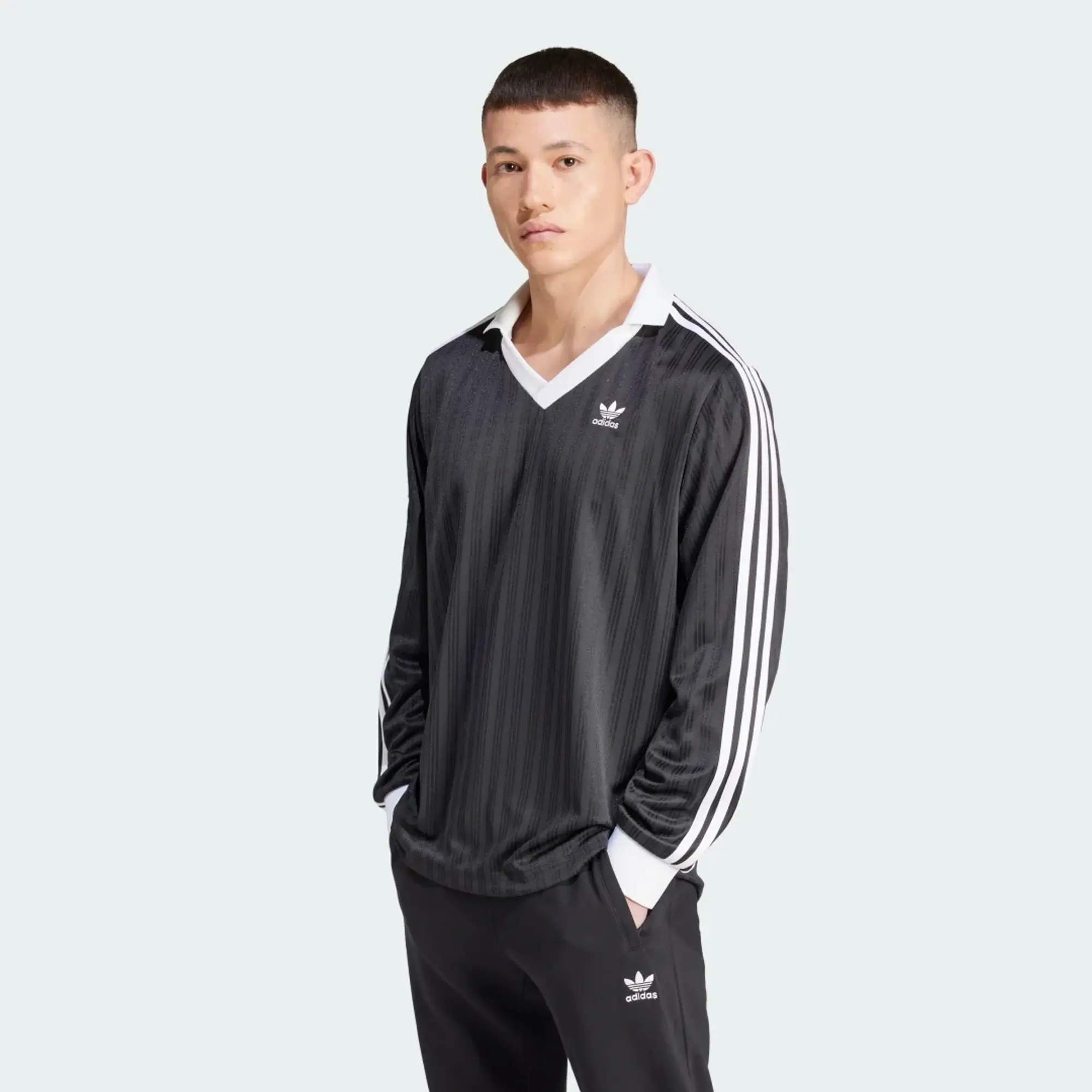 Adidas Men's Pique Long Sleeve Black