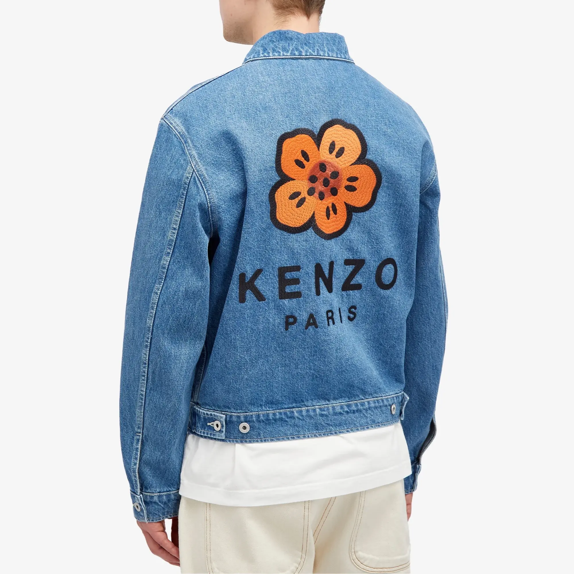 Kenzo Men's Boke Denim Trucker Jacket Blue