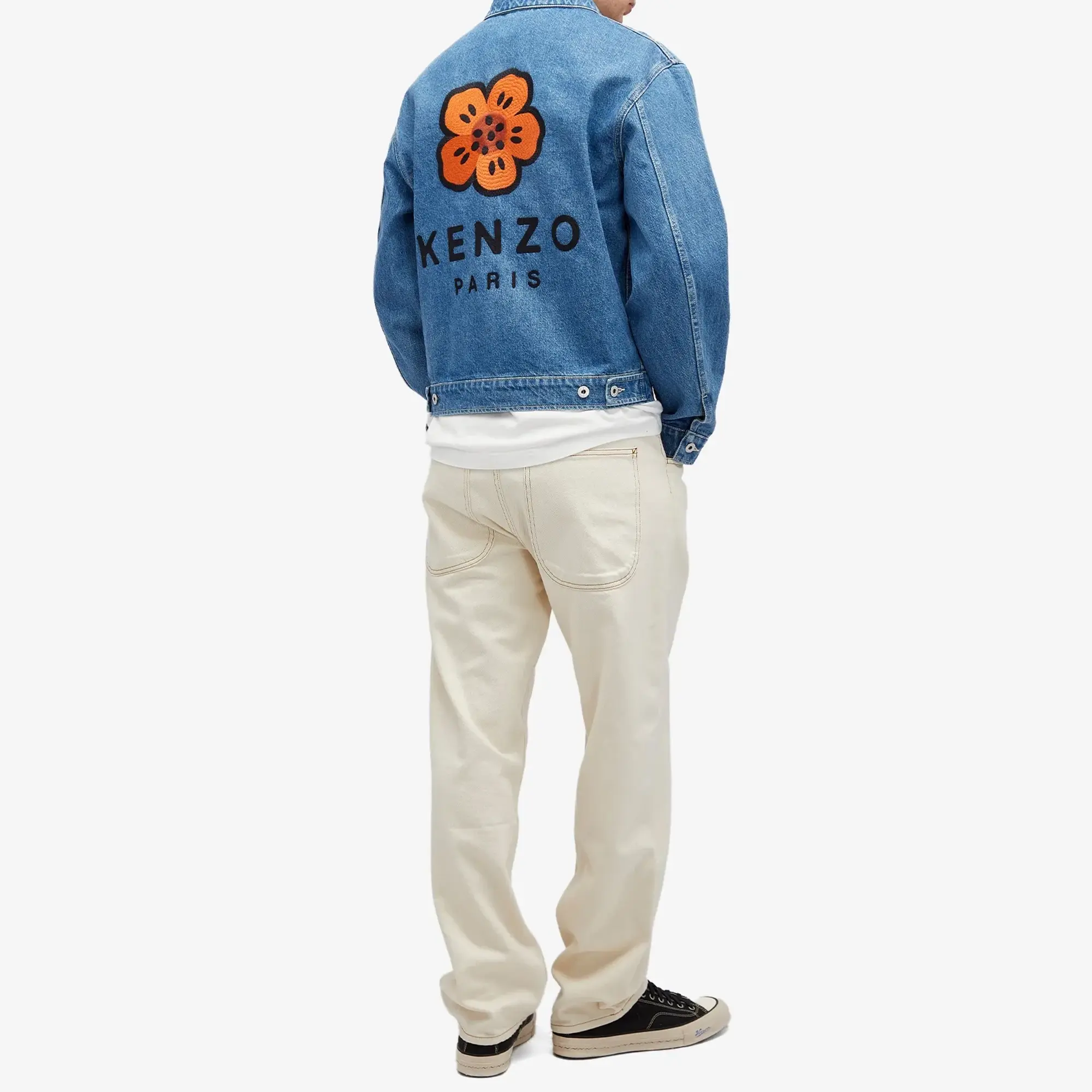 Kenzo Men's Boke Denim Trucker Jacket Blue