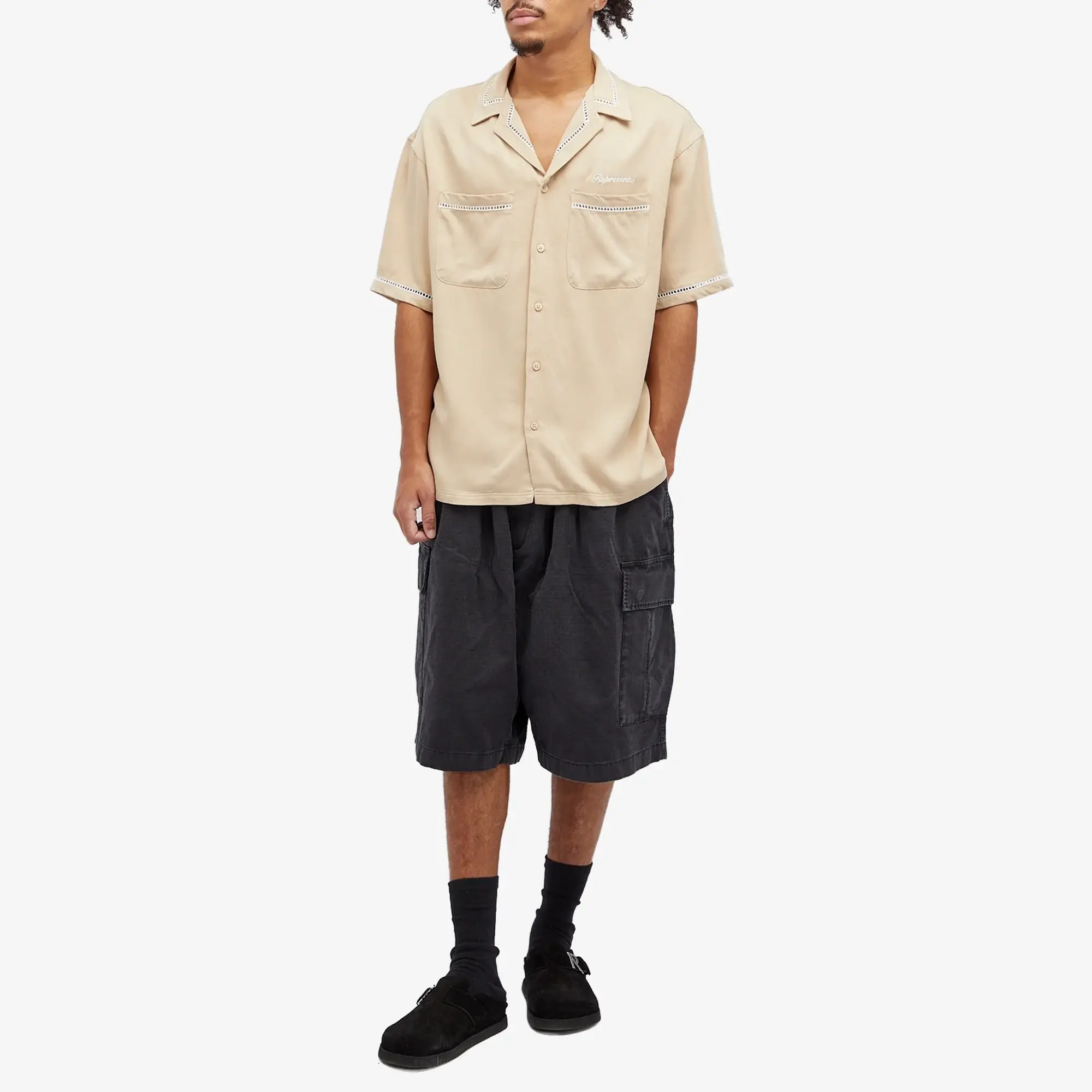 Represent Men's Resort Shirt Latte
