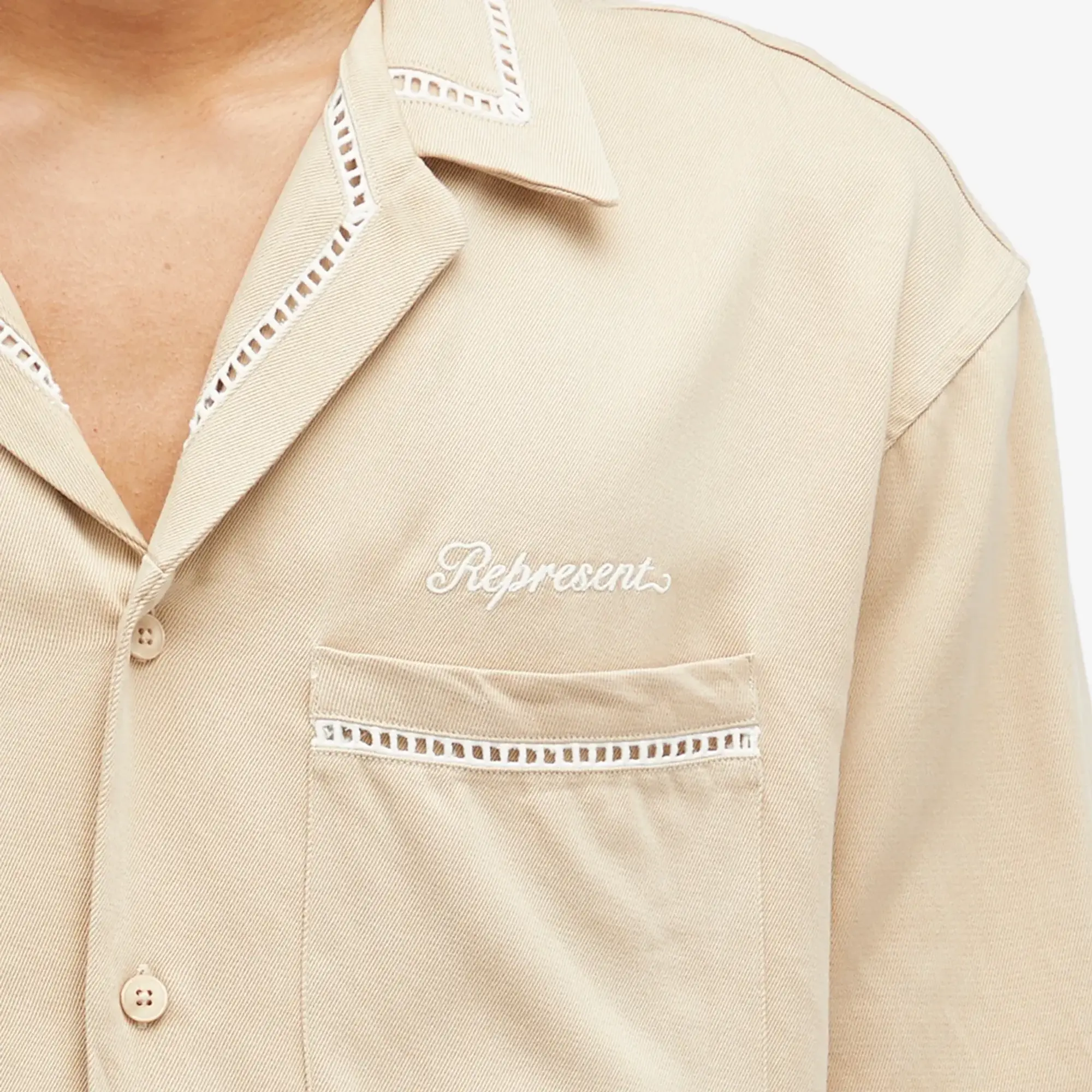 Represent Men's Resort Shirt Latte
