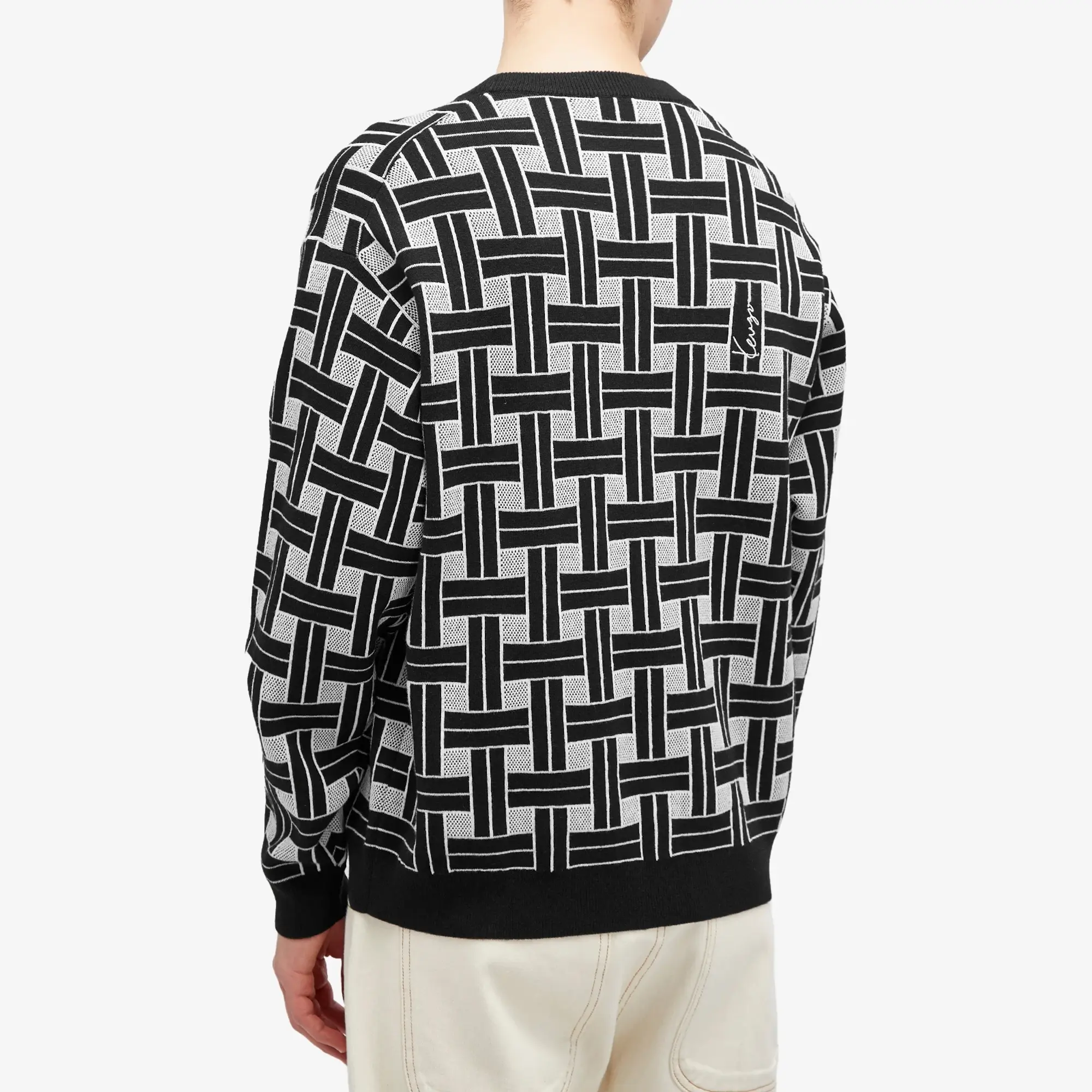 Kenzo Men's Weave Knit Crew Black