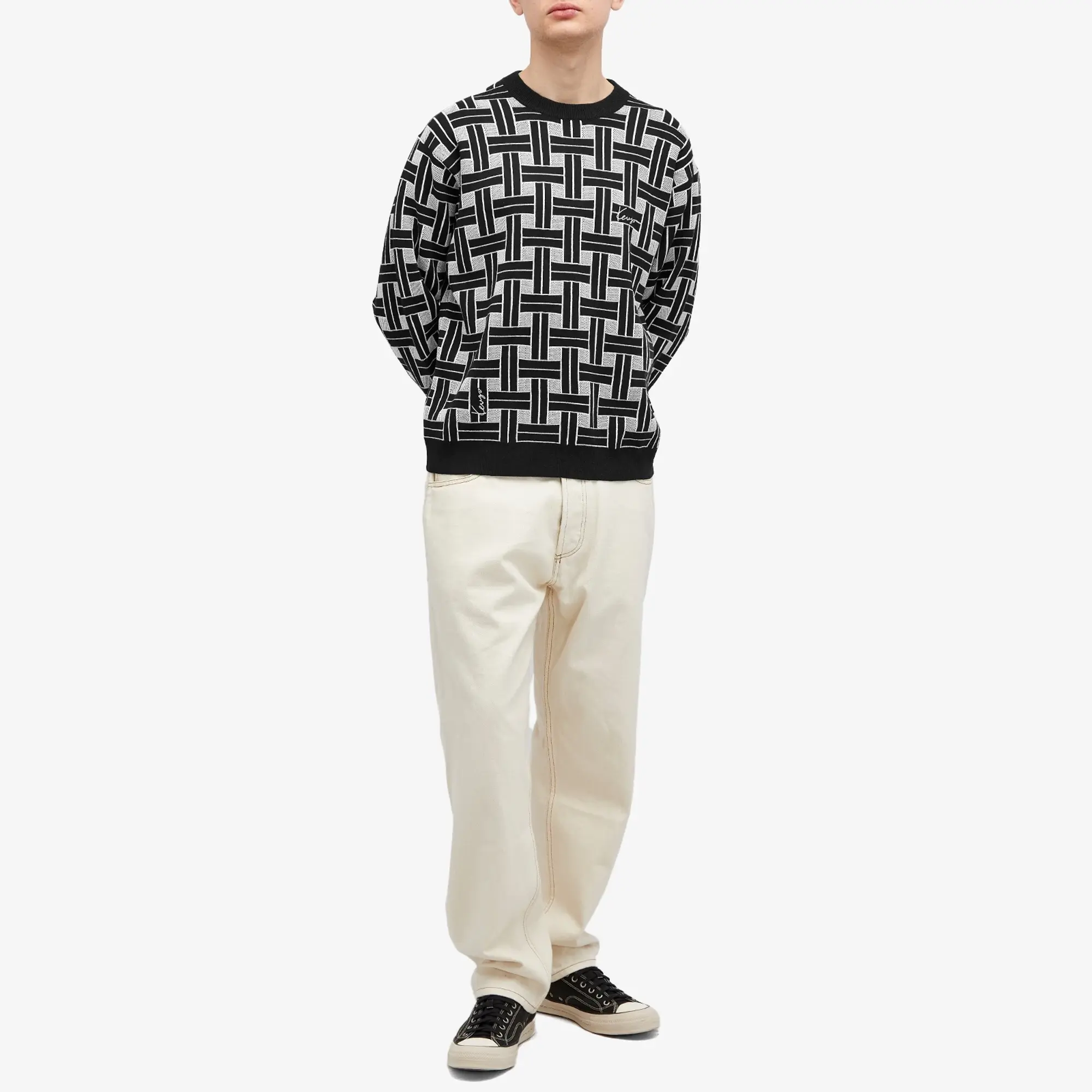 Kenzo Men's Weave Knit Crew Black
