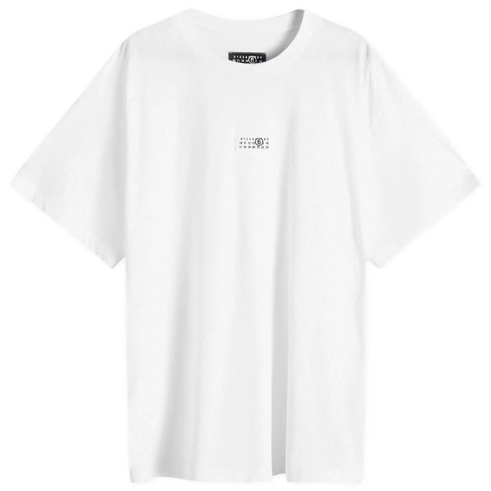 MM6 Maison Margiela Men's Number Label T-Shirt White | SH0GC0032