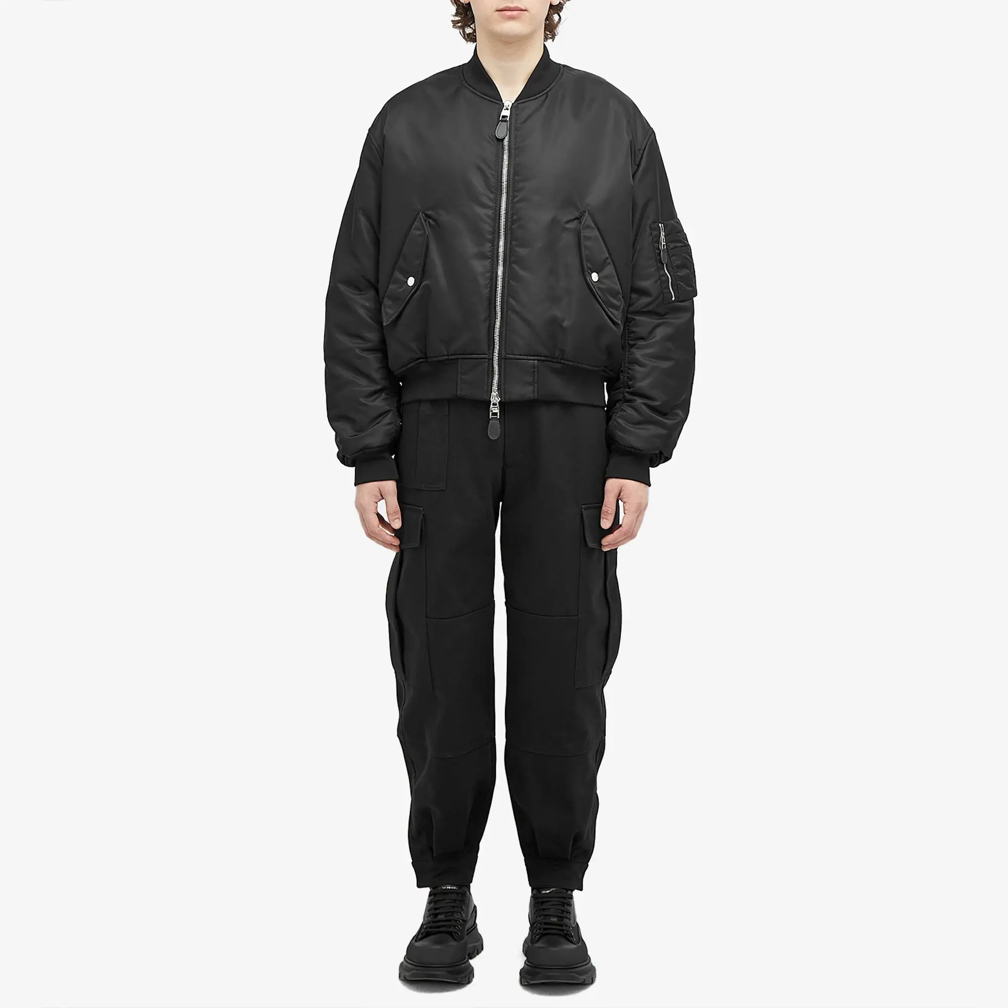Alexander McQueen Men's MA-1 Bomber Jacket Black