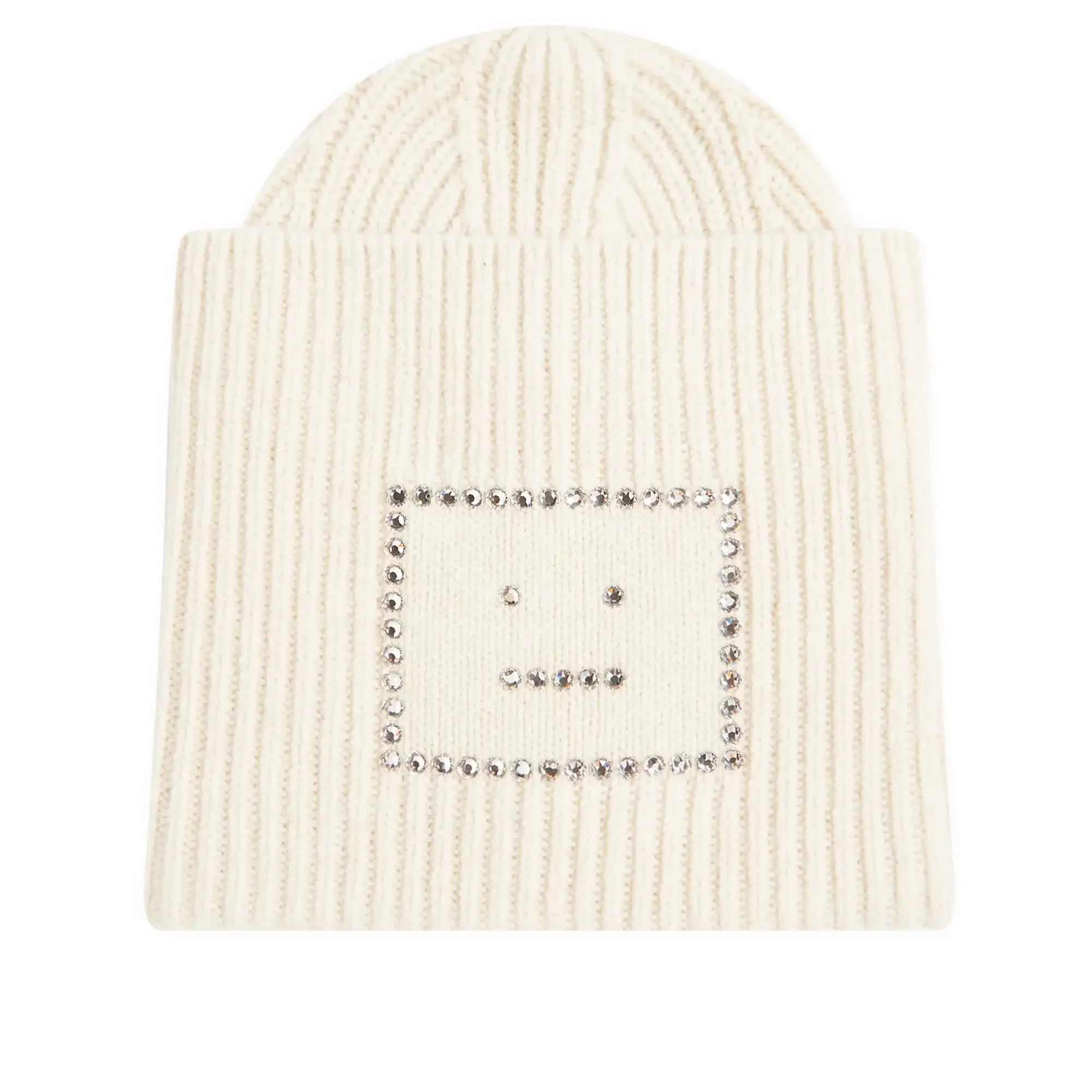 Acne Studios Women's Face Beanie Hat Oatmeal Melange