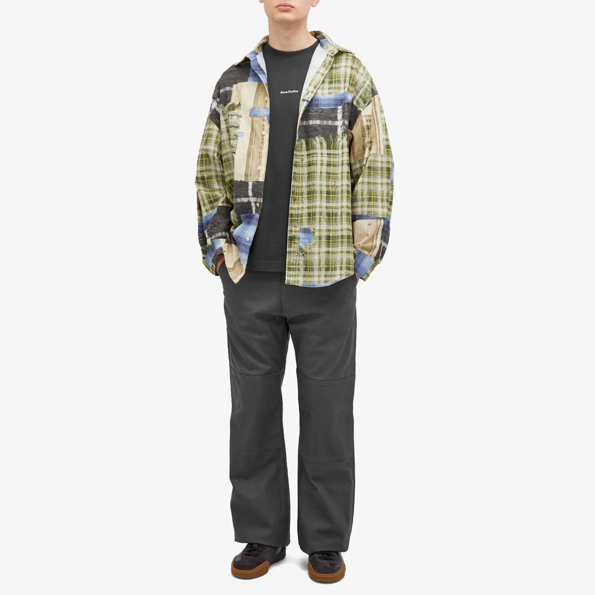 Acne Studios Men's Palma Canvas Face Trousers Dark Grey