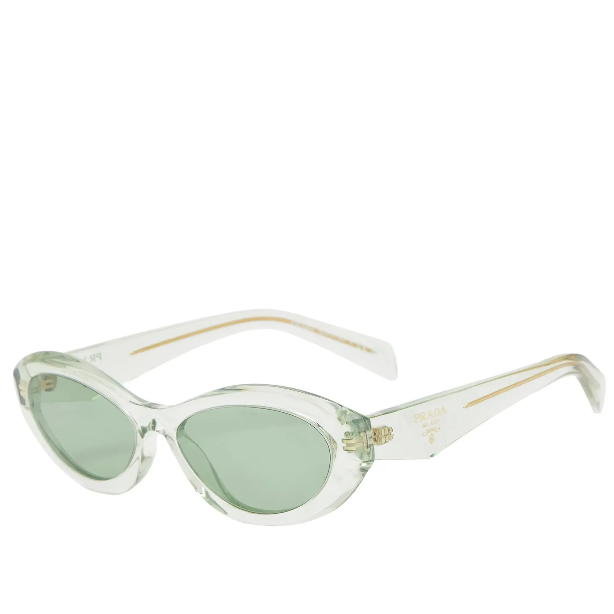 Prada Eyewear Women's 26ZS Sunglasses Transparent Mint/Green
