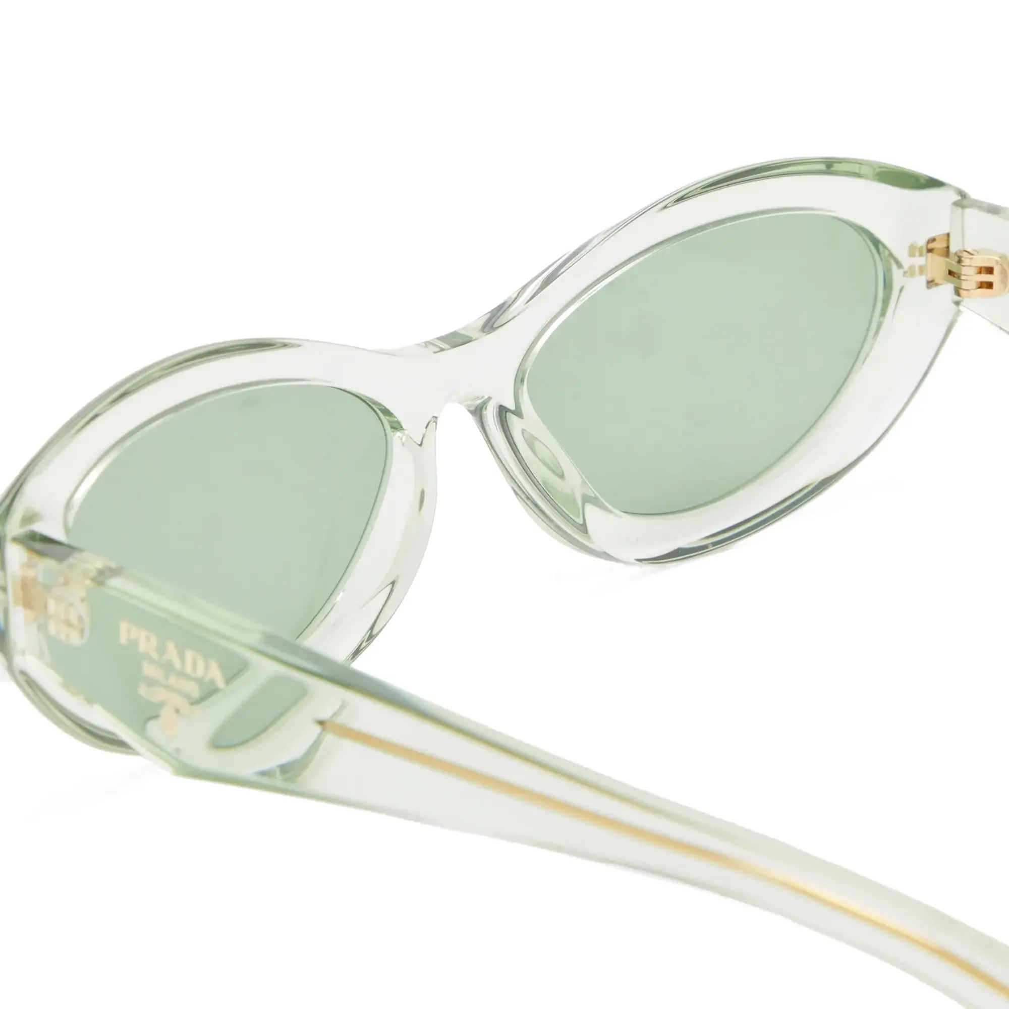 Prada Eyewear Women's 26ZS Sunglasses Transparent Mint/Green