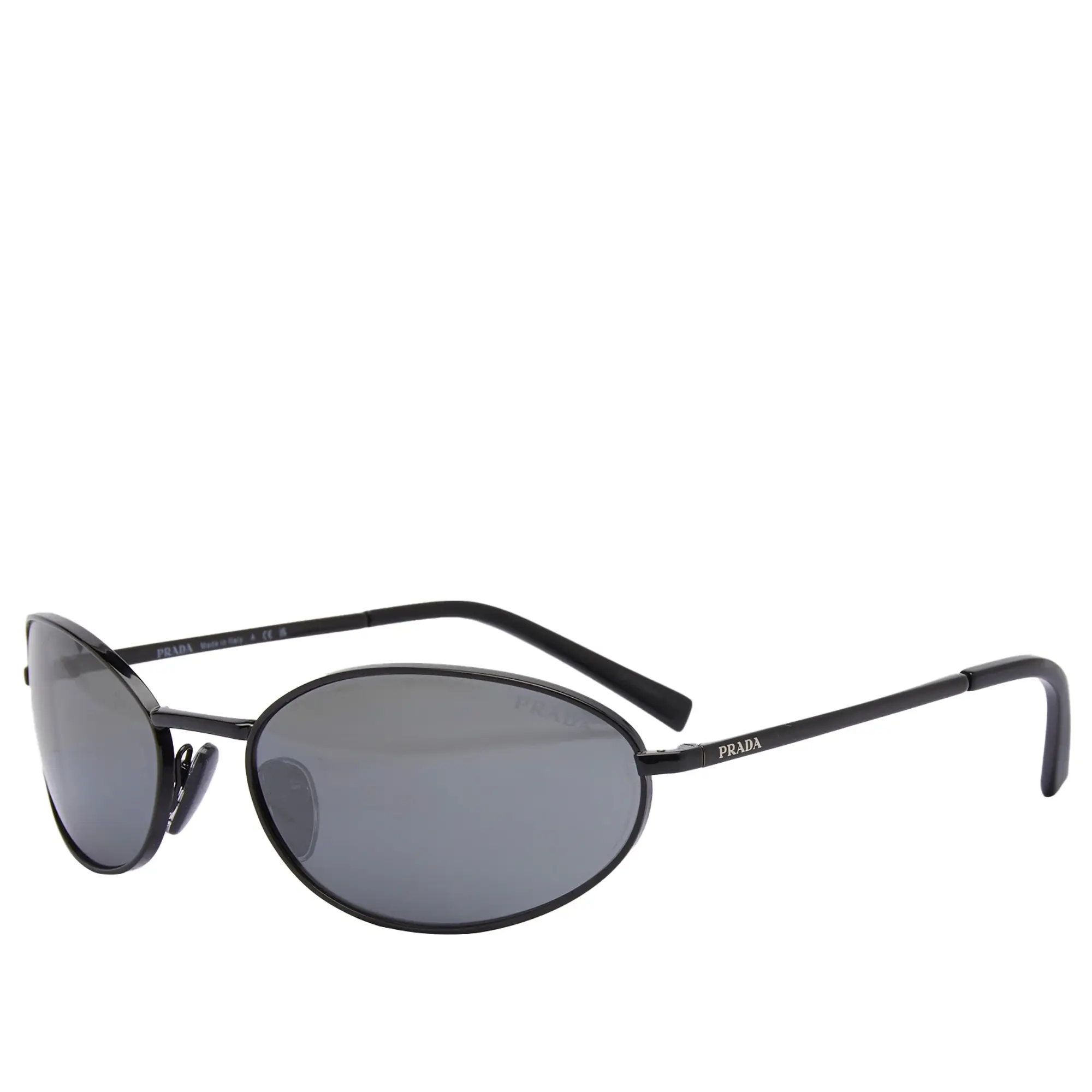 Prada Eyewear Women's A59S Sunglasses Black/Grey Mirror Silver