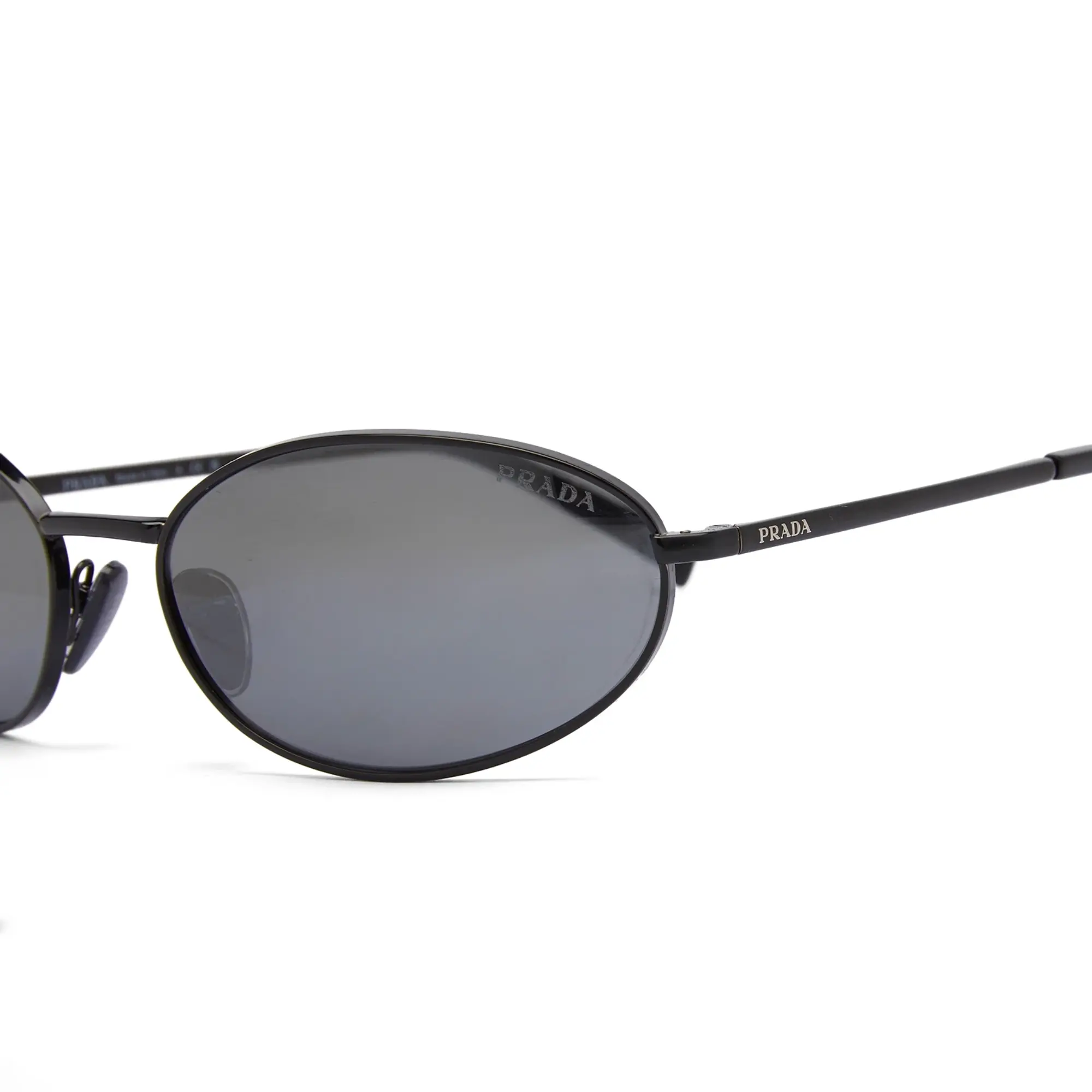 Prada Eyewear Women's A59S Sunglasses Black/Grey Mirror Silver