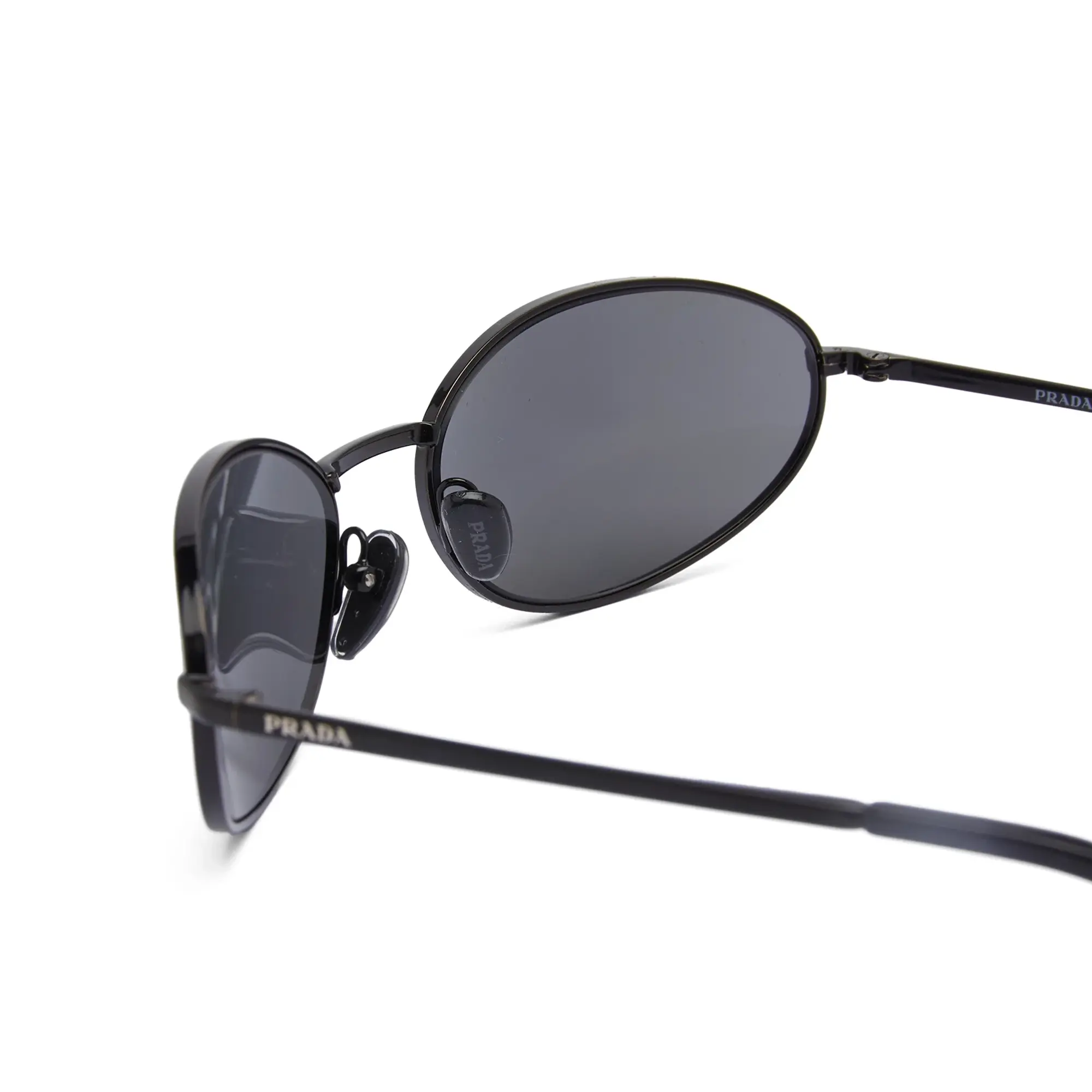 Prada Eyewear Women's A59S Sunglasses Black/Grey Mirror Silver