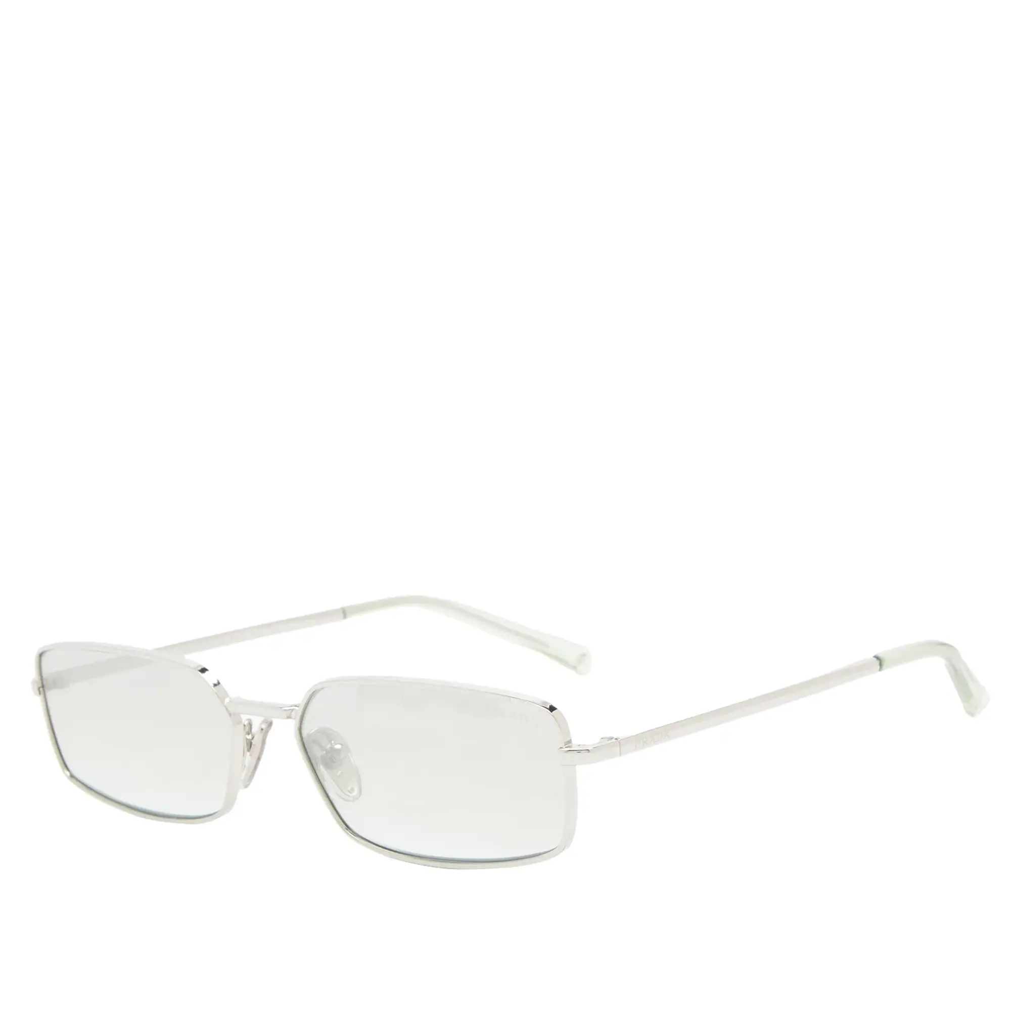 Prada Eyewear Women's A60S Sunglasses Silver/Light Green Silver Gradient