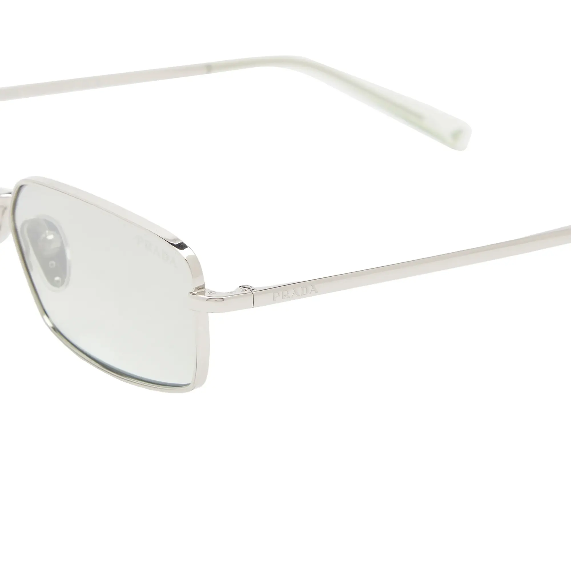 Prada Eyewear Women's A60S Sunglasses Silver/Light Green Silver Gradient