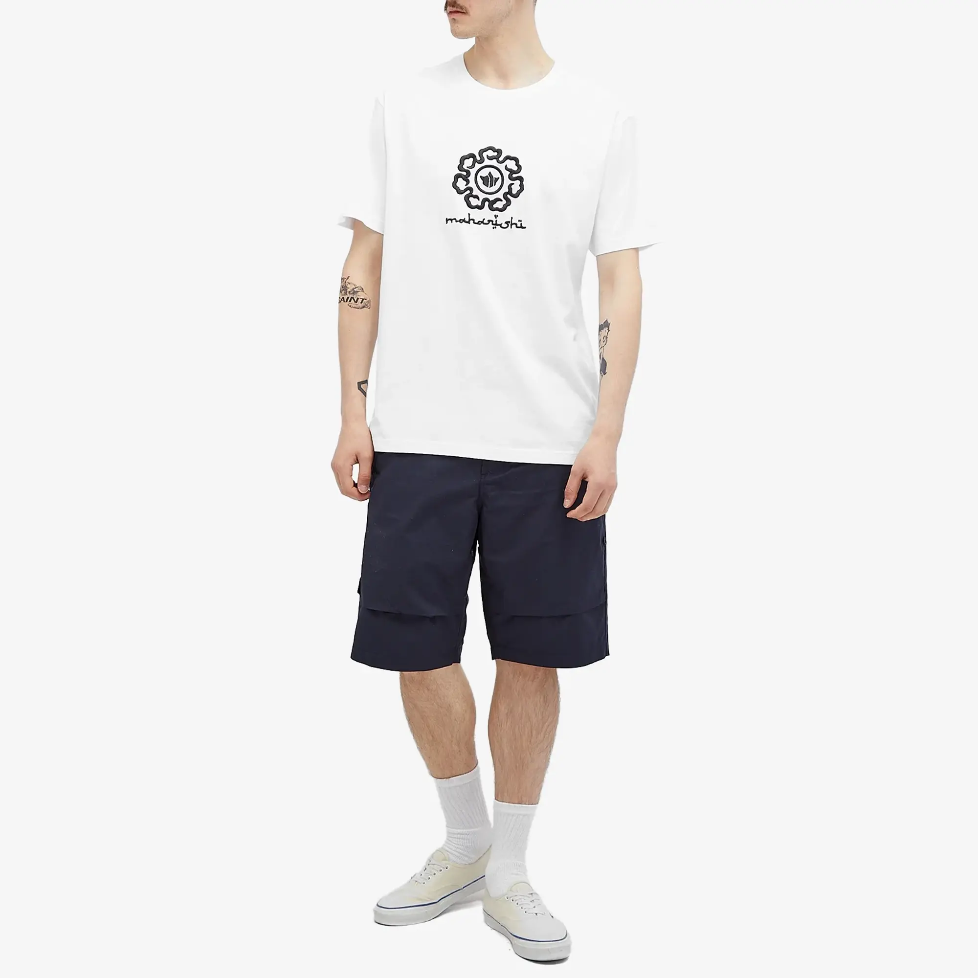 Maharishi Men's Spiral Temple T-Shirt White