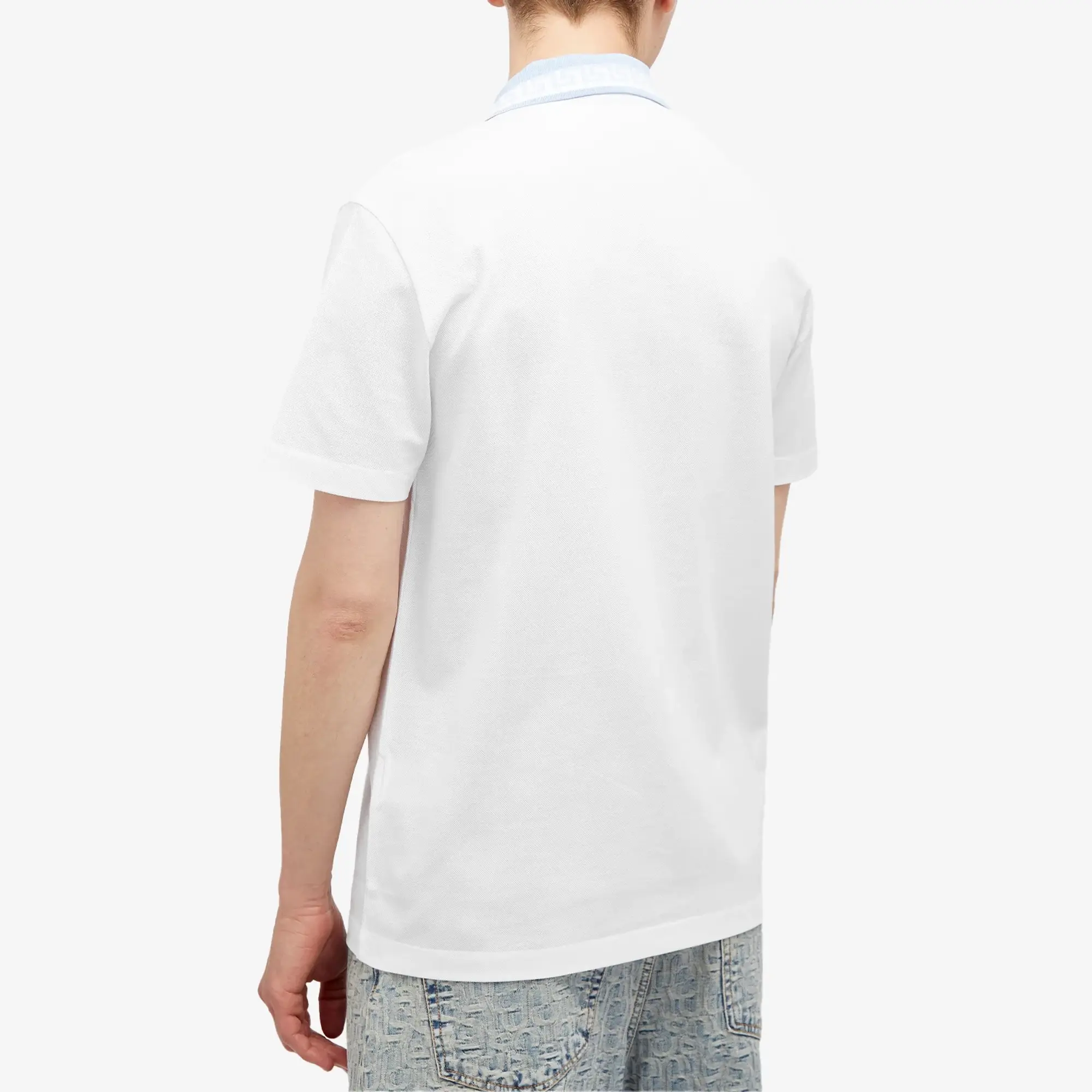 Versace Men's Embroidered Polo Shirt White