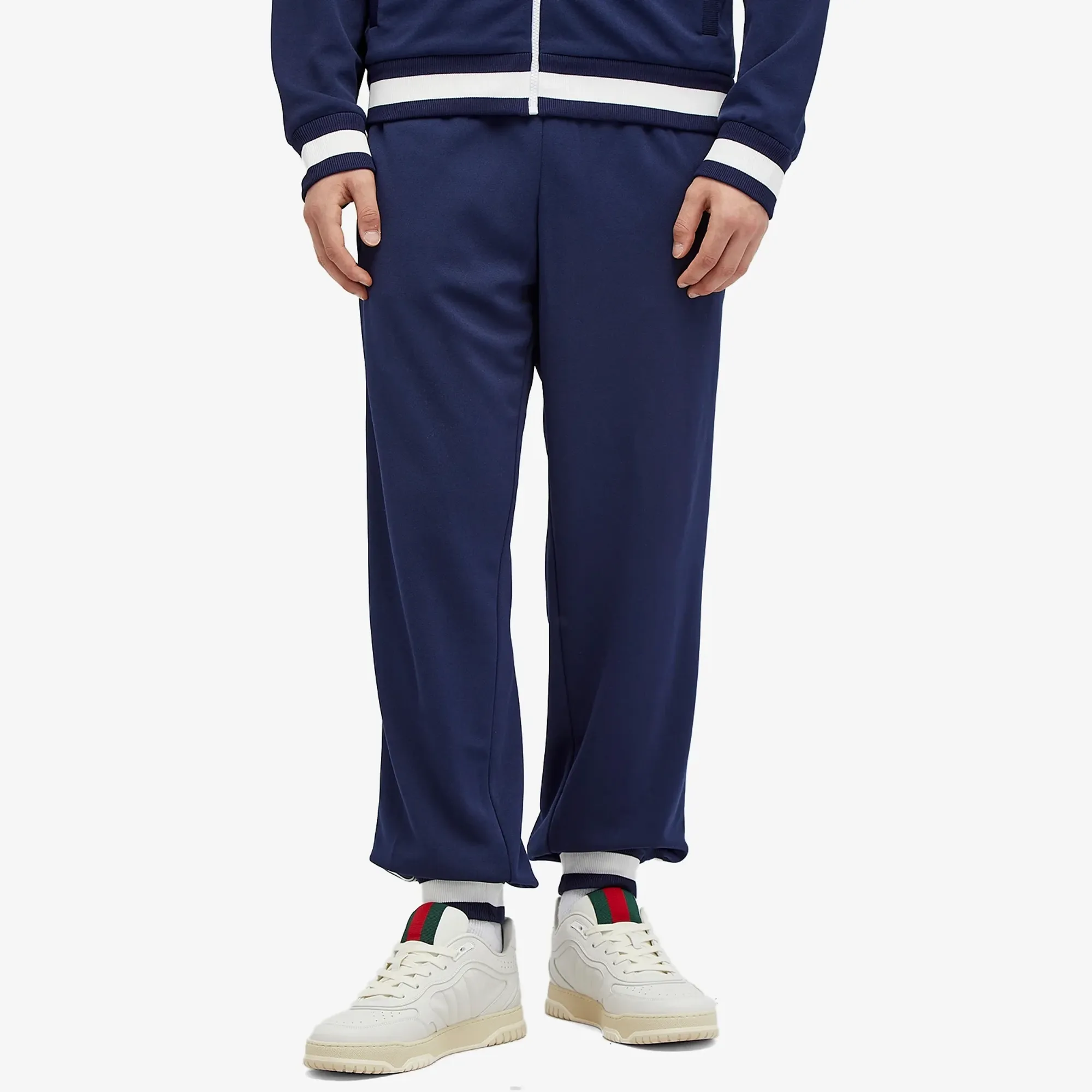 【NAVY】LOTTO JQD TAPE TRACK PANTS Gucci Men's Tape Track Pants Navy | 787942-XJGJ5-1010 | FOOTY.COM