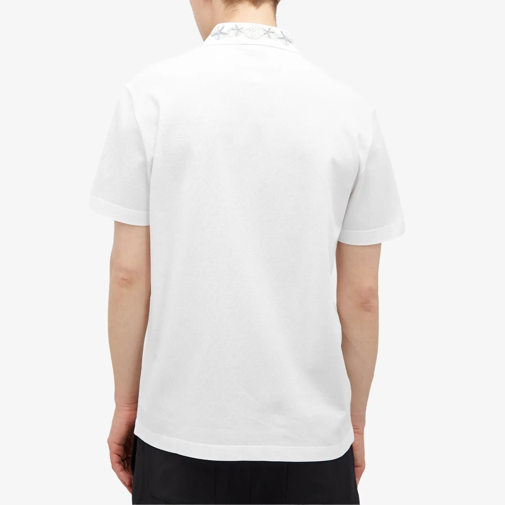 Versace Men's Embroidered Polo Shirt White