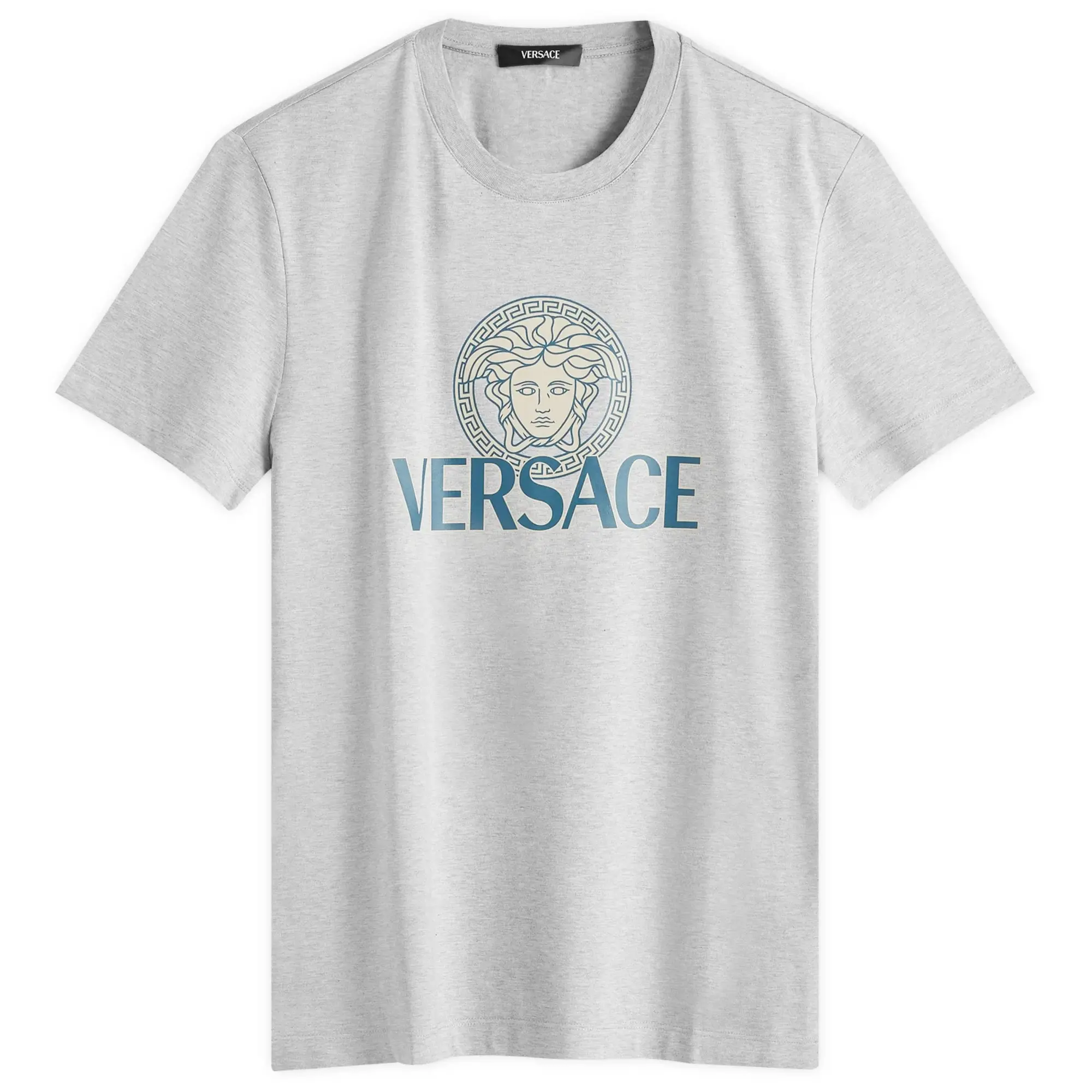 Versace Men's Logo T Shirt Light Grey