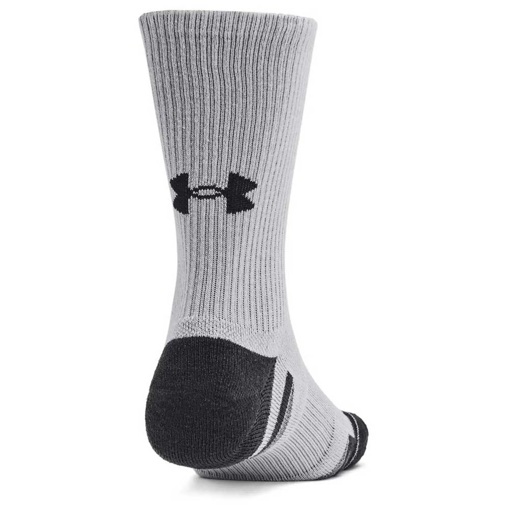 Unisex  Under Armour  Performance Tech 6-Pack Crew Socks Mod Gray / Mod Gray / Jet Gray L