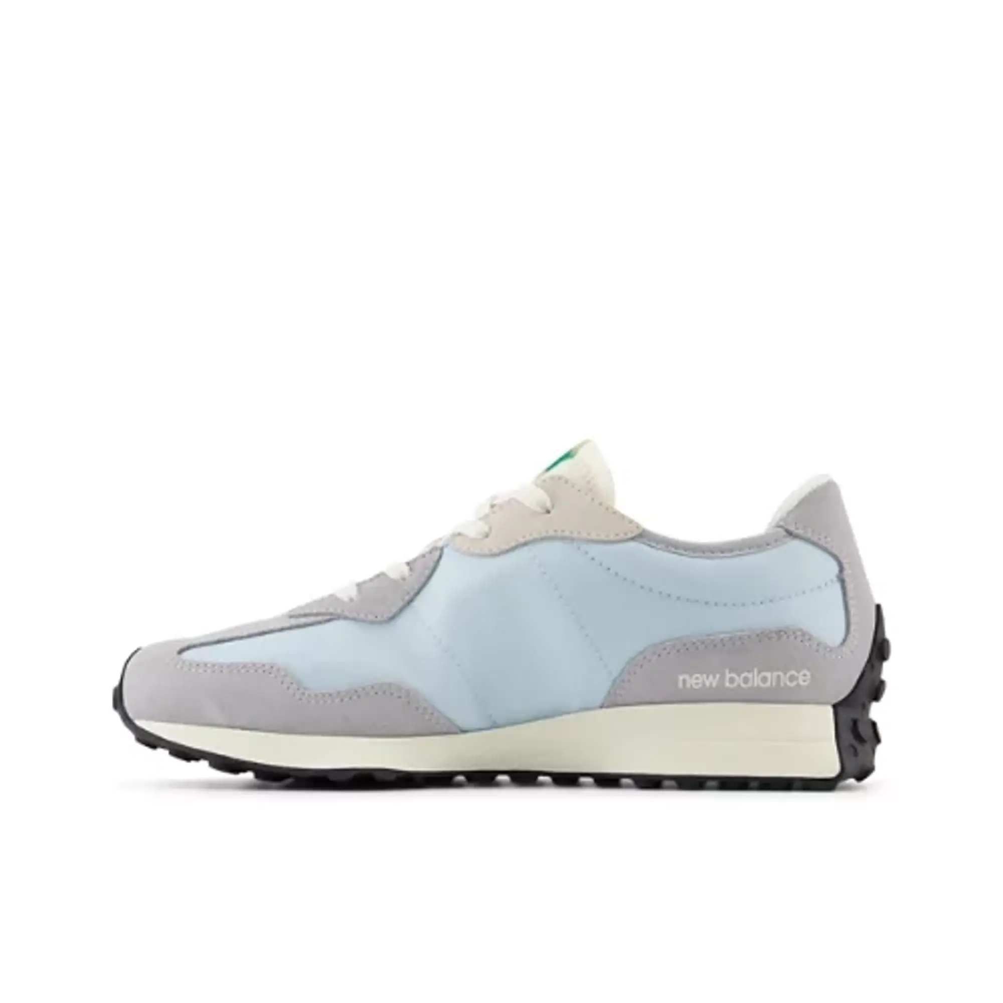 New Balance Kids' 327 in Grey/Green Synthetic