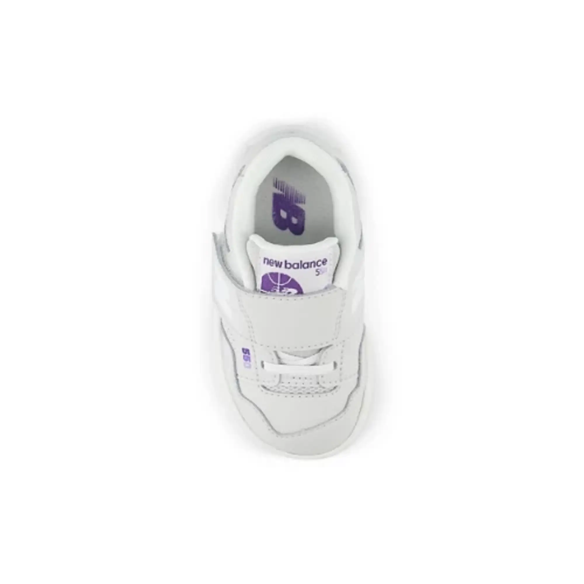 New Balance Infants' 550 HOOK & LOOP in Grey/Purple Synthetic