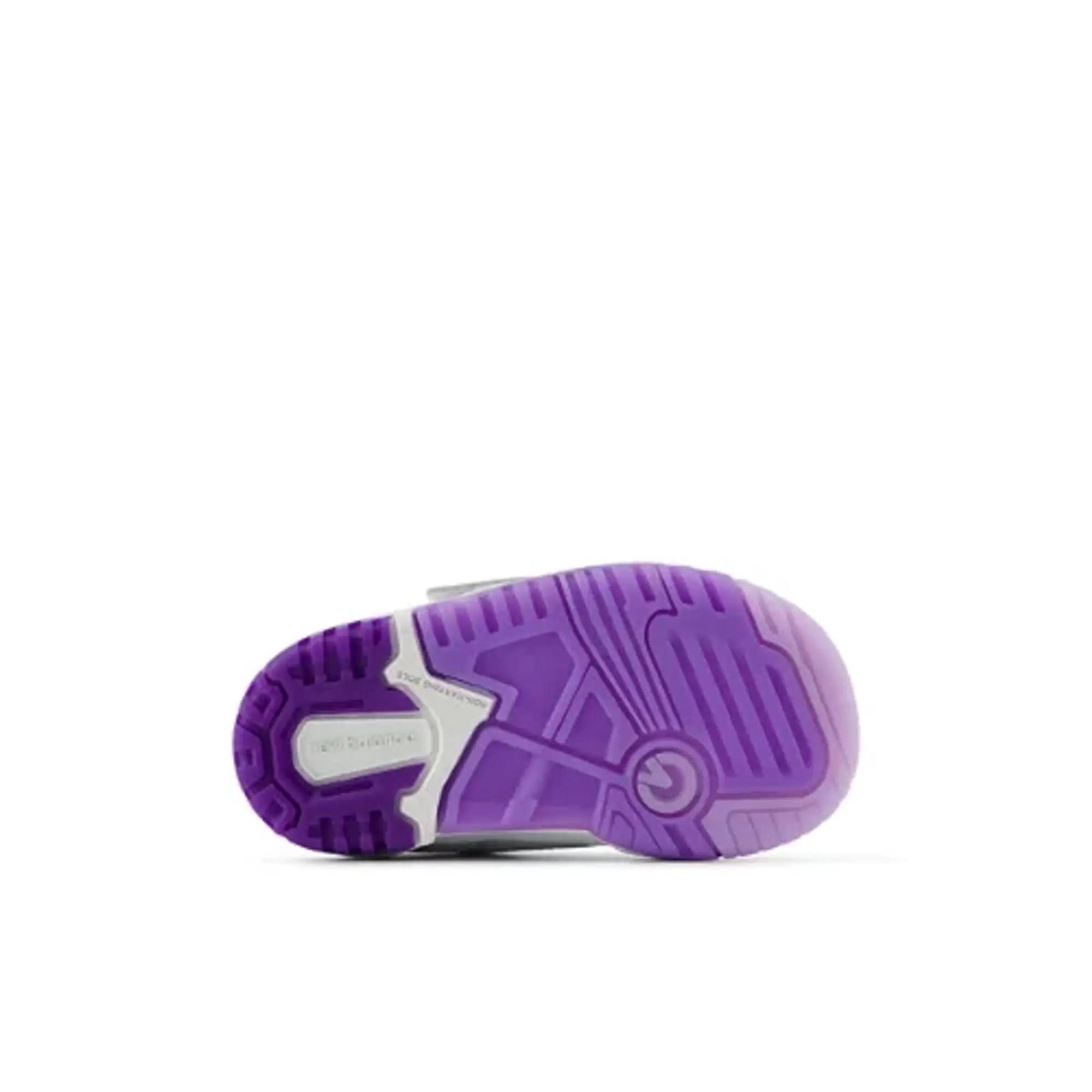 New Balance Infants' 550 HOOK & LOOP in Grey/Purple Synthetic