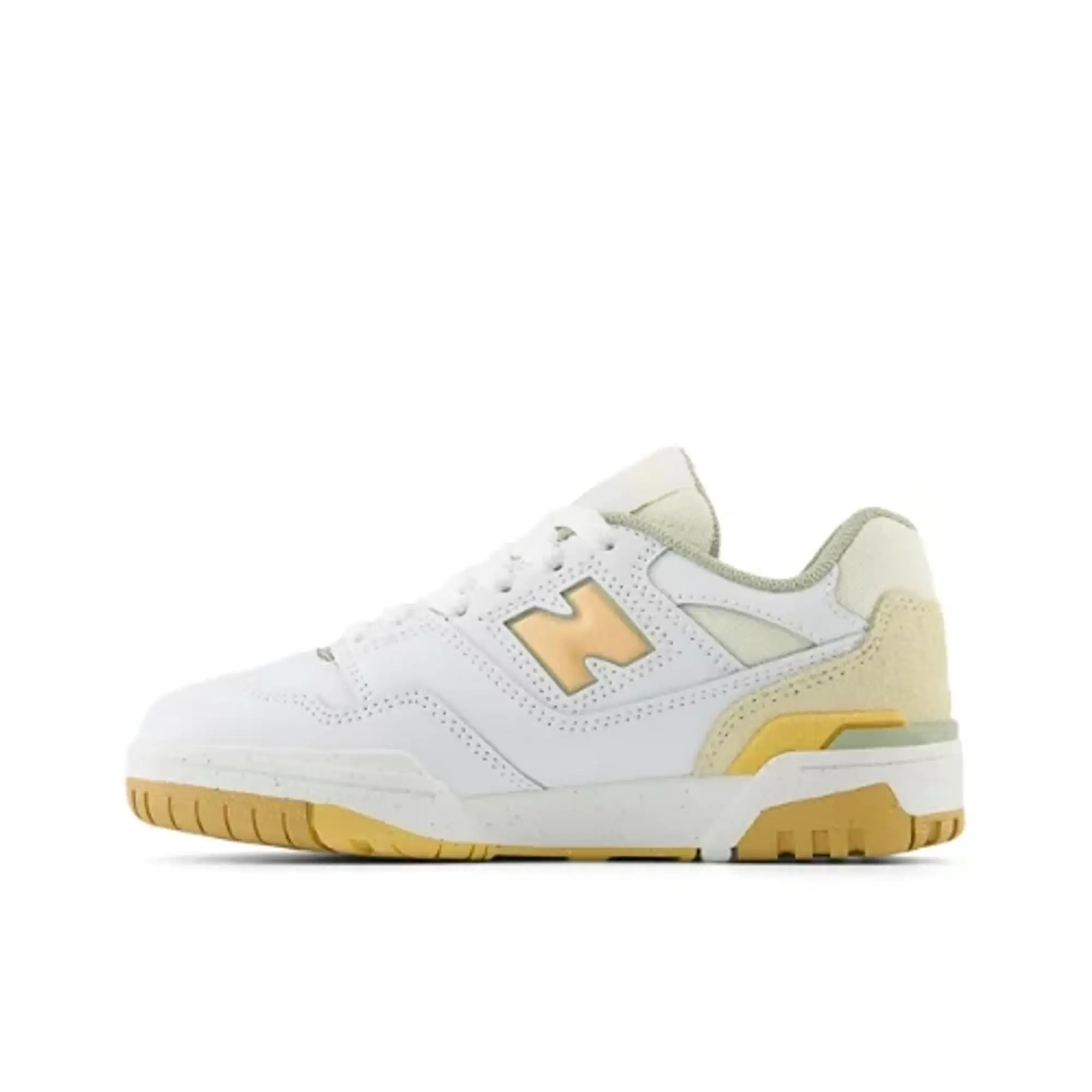 New Balance Kids' 550 in White/Orange Synthetic