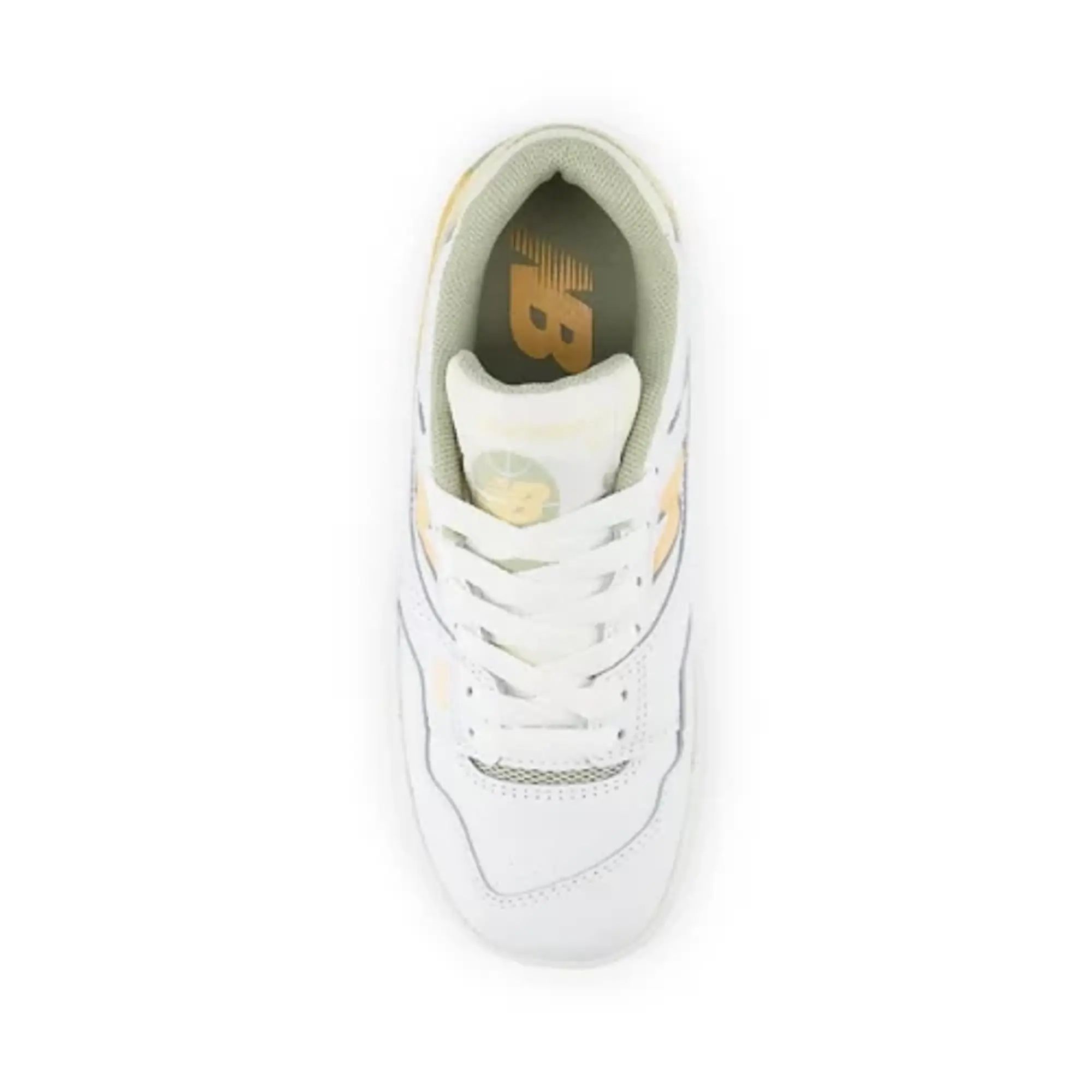 New Balance Kids' 550 in White/Orange Synthetic