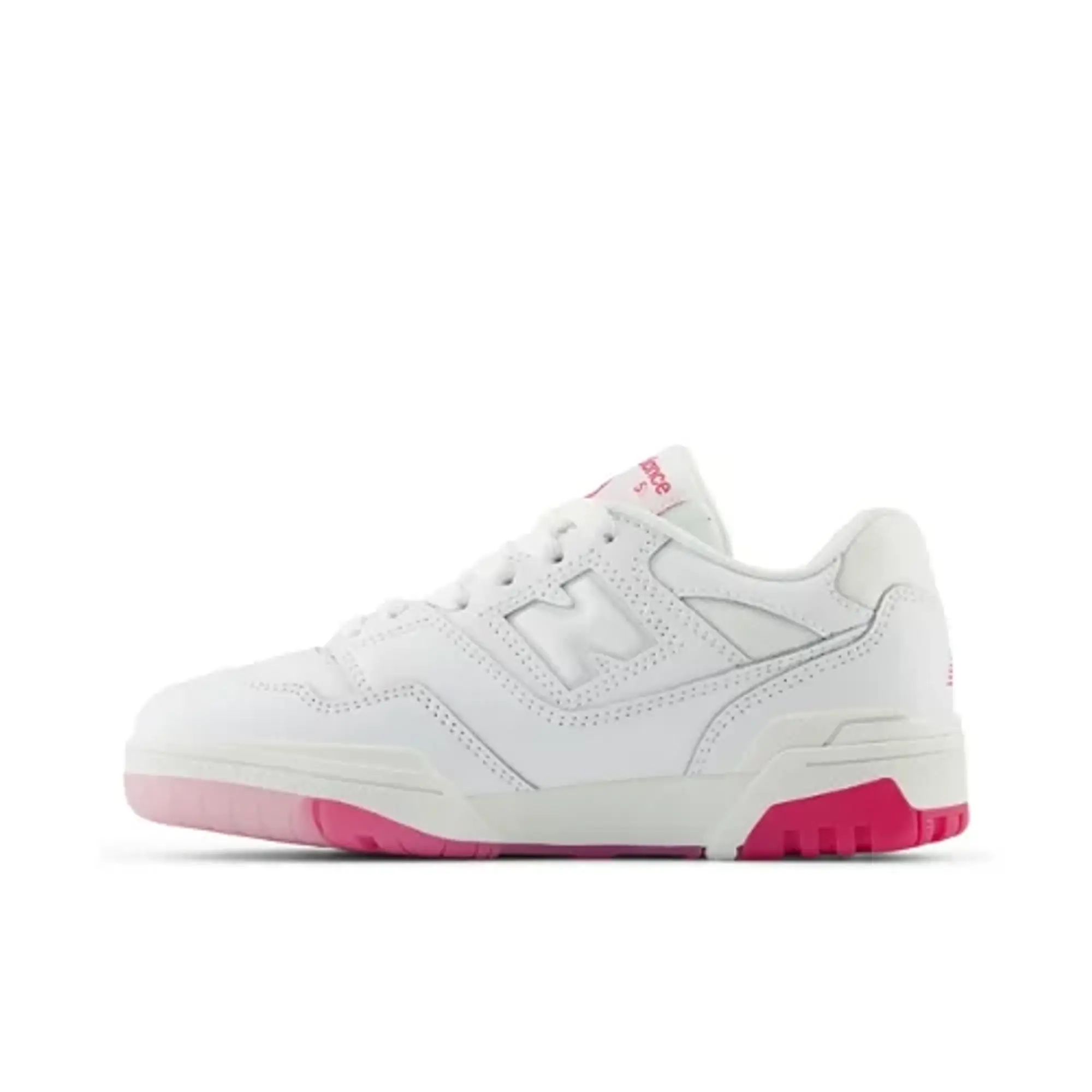 New Balance Kids' 550 in White/Pink Synthetic