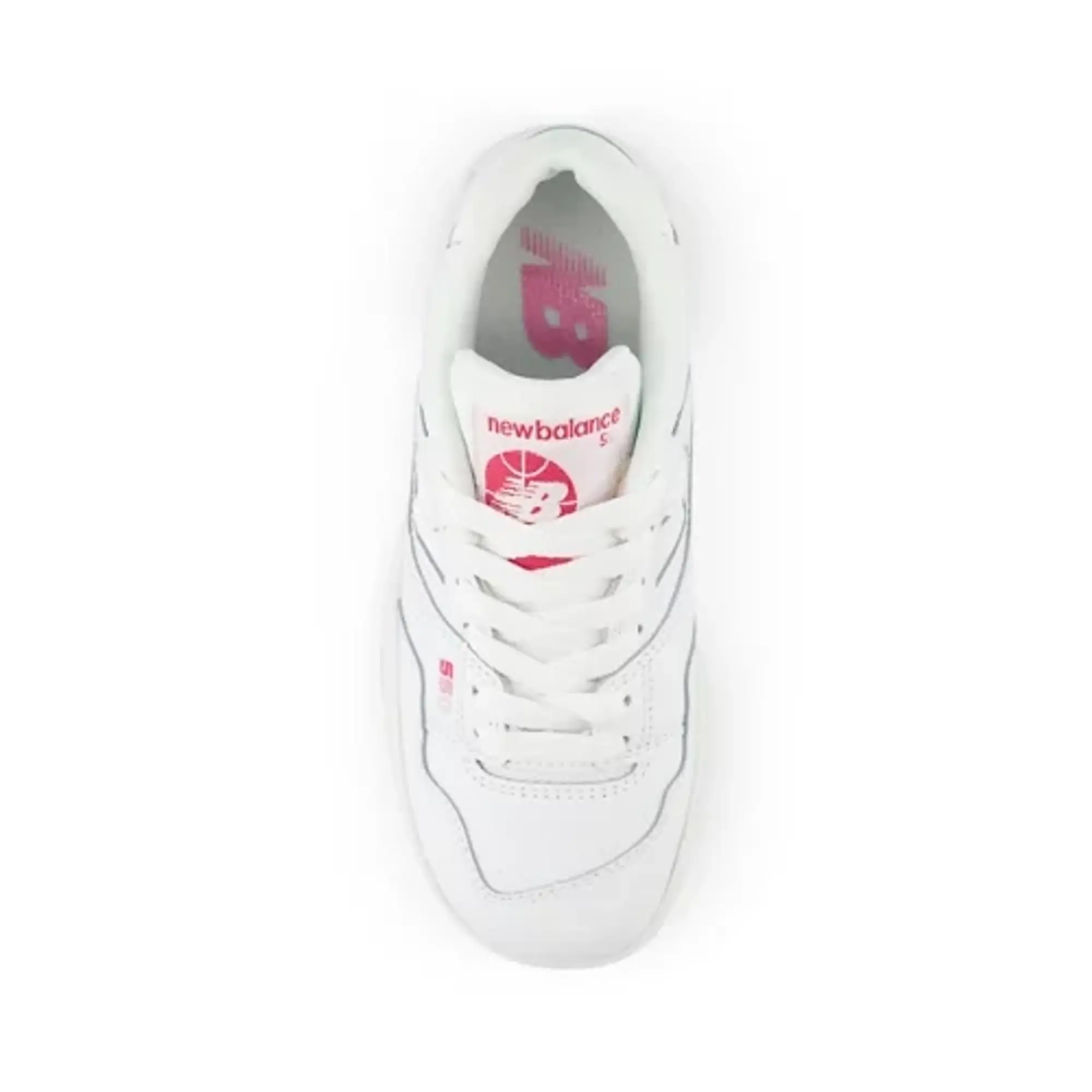 New Balance Kids' 550 in White/Pink Synthetic