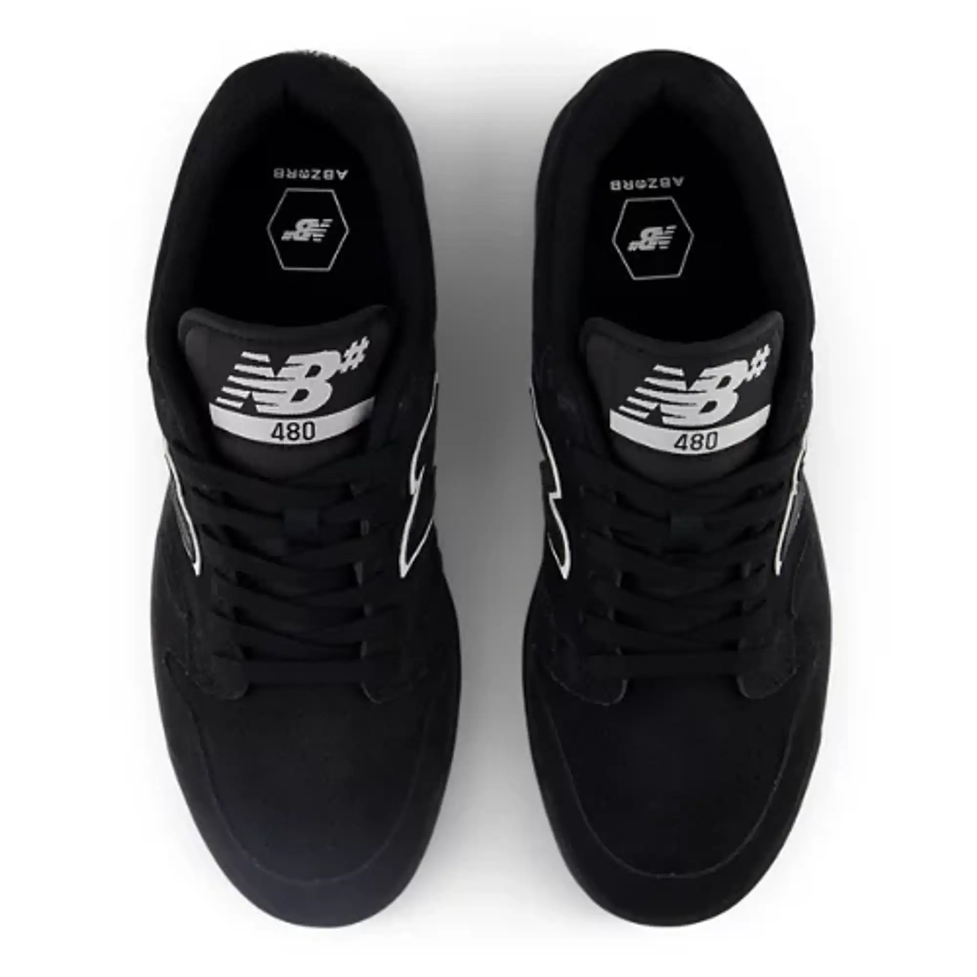 New Balance Men's NB Numeric 480 in Black/White Leather