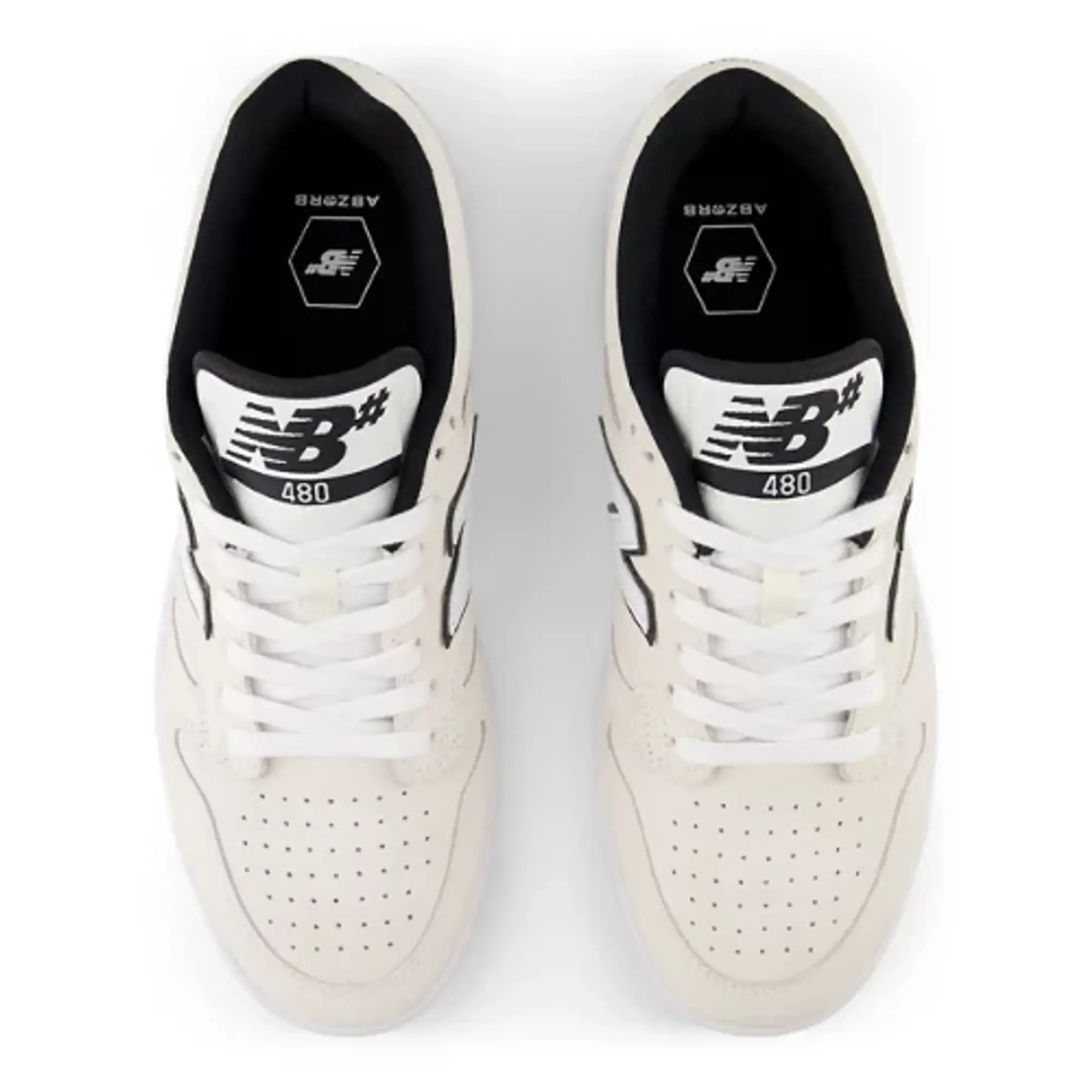 New Balance Men's NB Numeric 480 in White/Black Leather