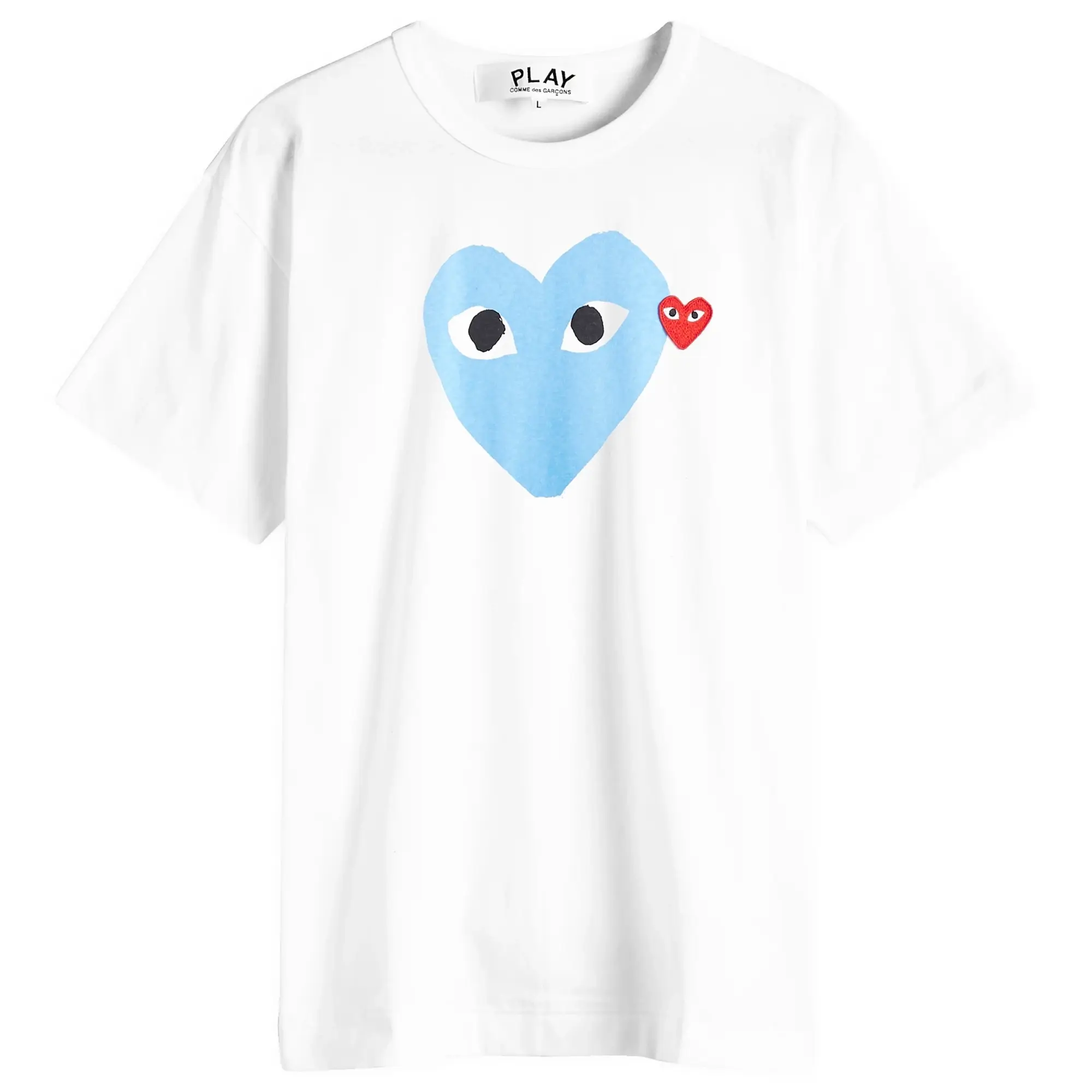 Comme des Garçons Play Men's Colour Heart T-Shirt White/Red/Blue