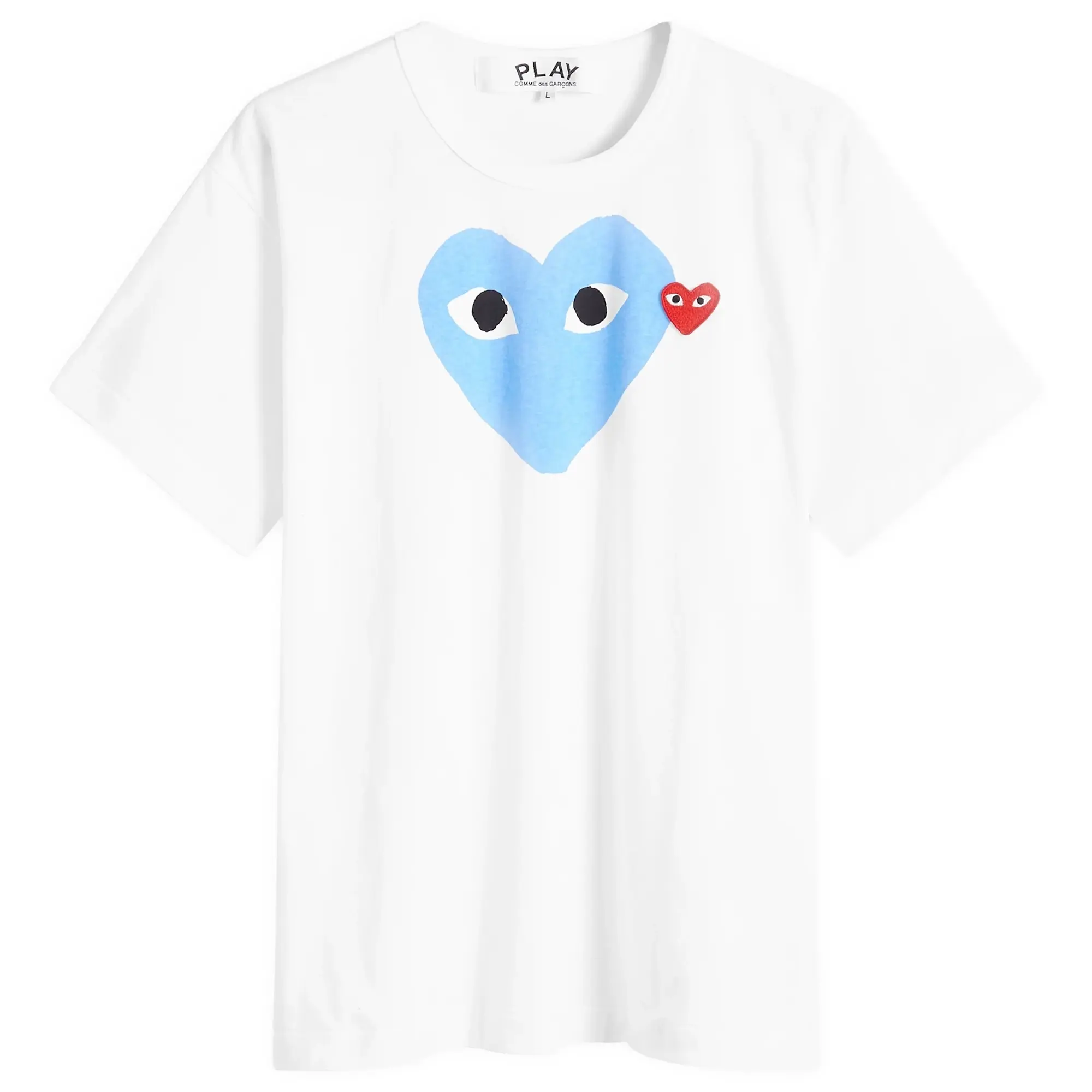 Comme des Garçons Play Men's Colour Heart T-Shirt White/Red/Blue
