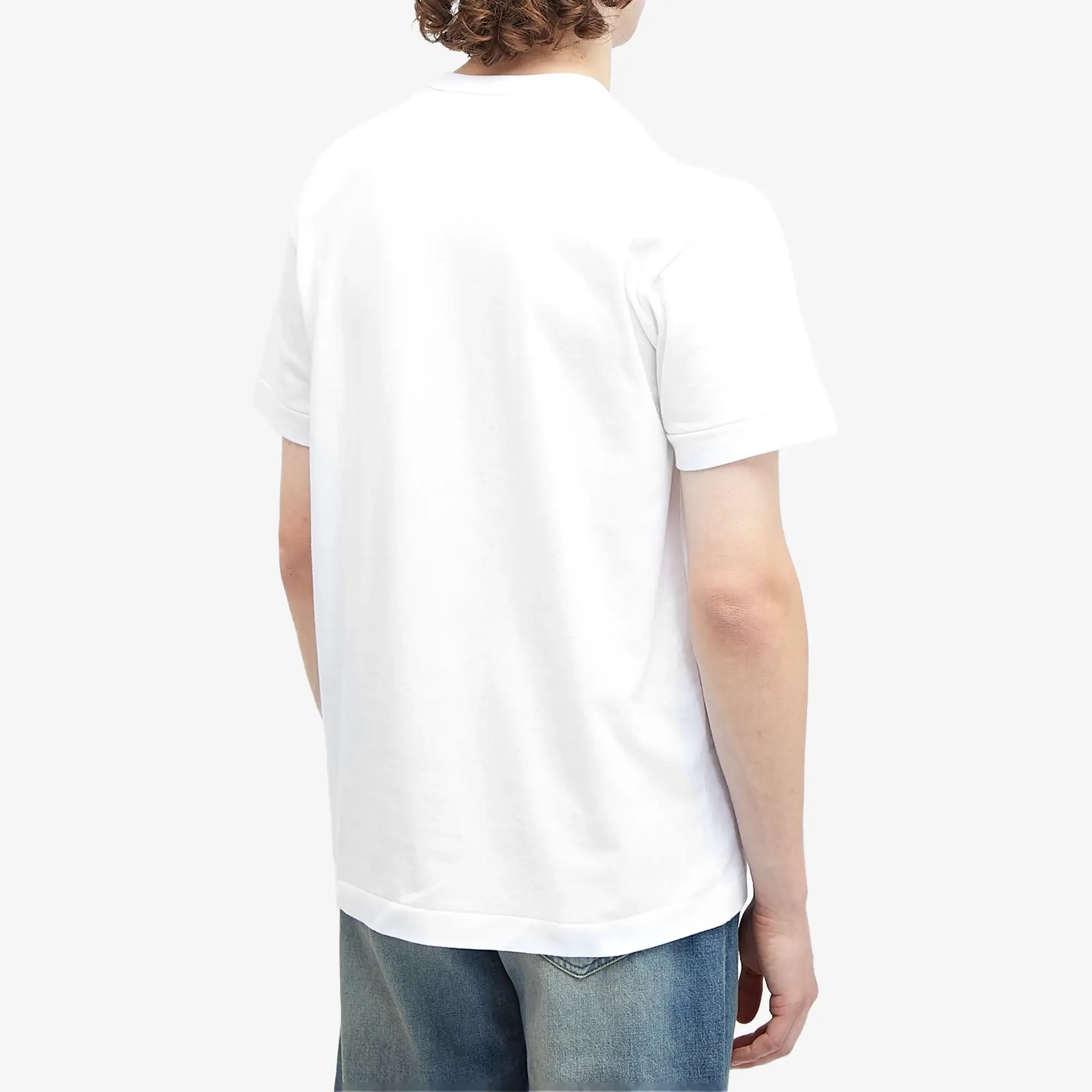 Comme des Garçons Play Men's Colour Heart T-Shirt White/Red/Blue