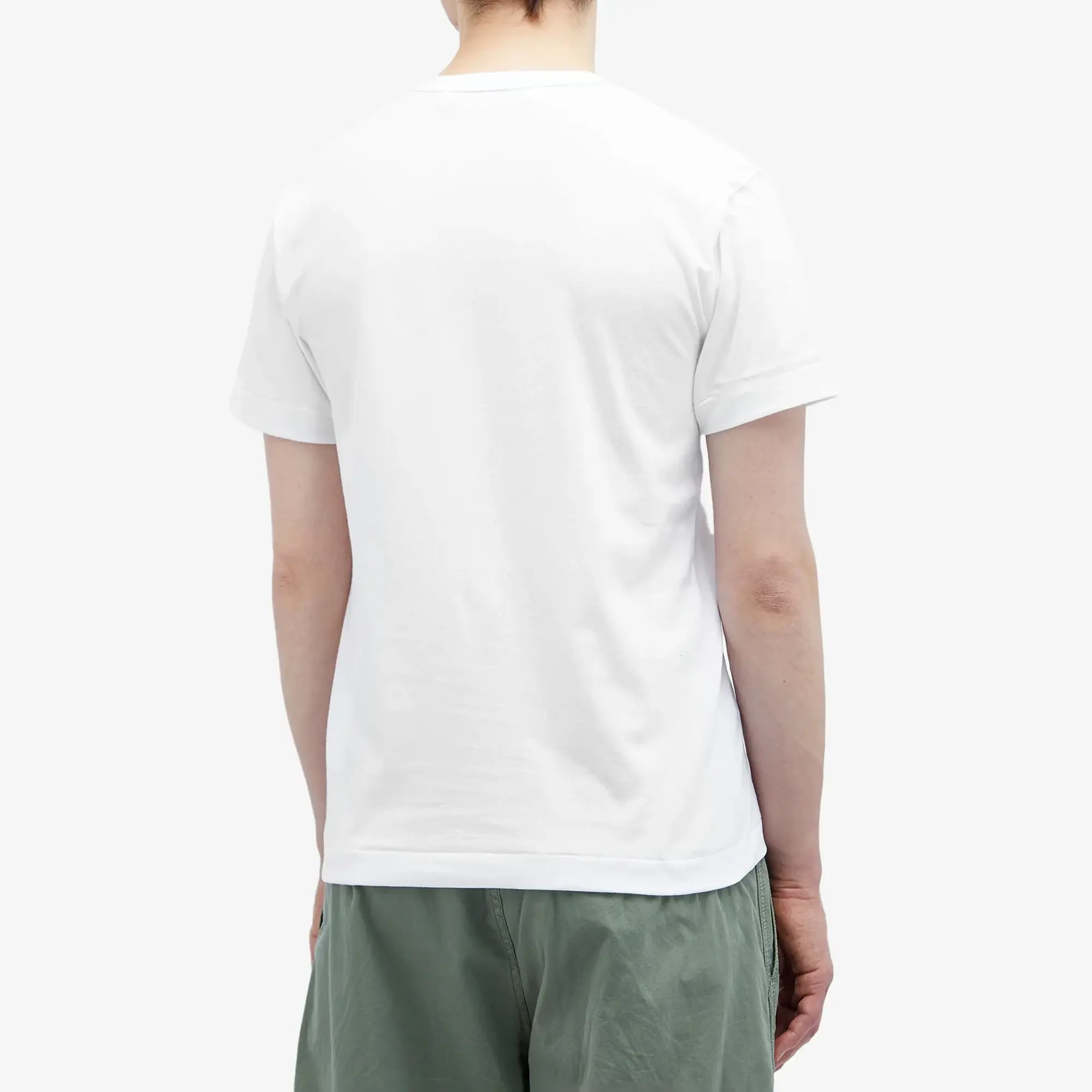 Comme des Garçons Play Men's Colour Heart T-Shirt White/Red/Blue
