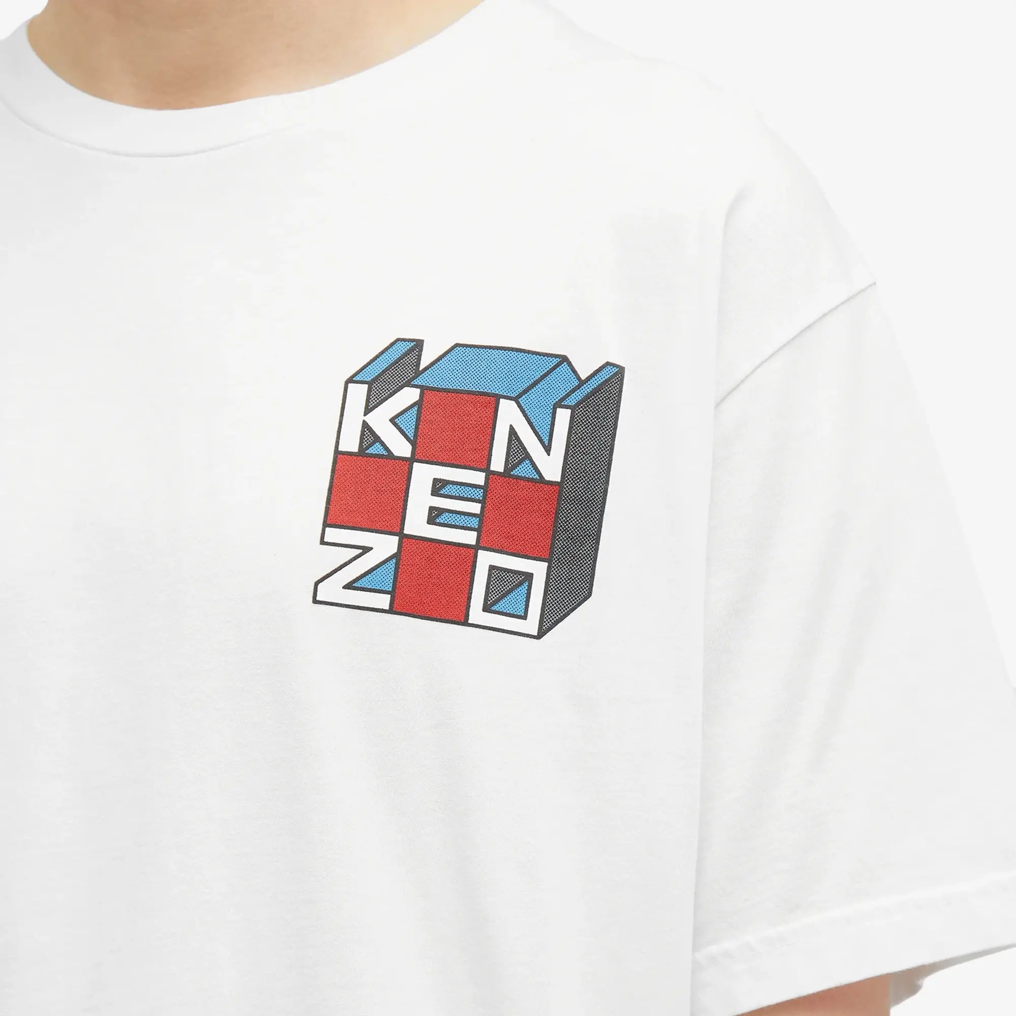 Kenzo Men's Kube Oversized T-Shirt White