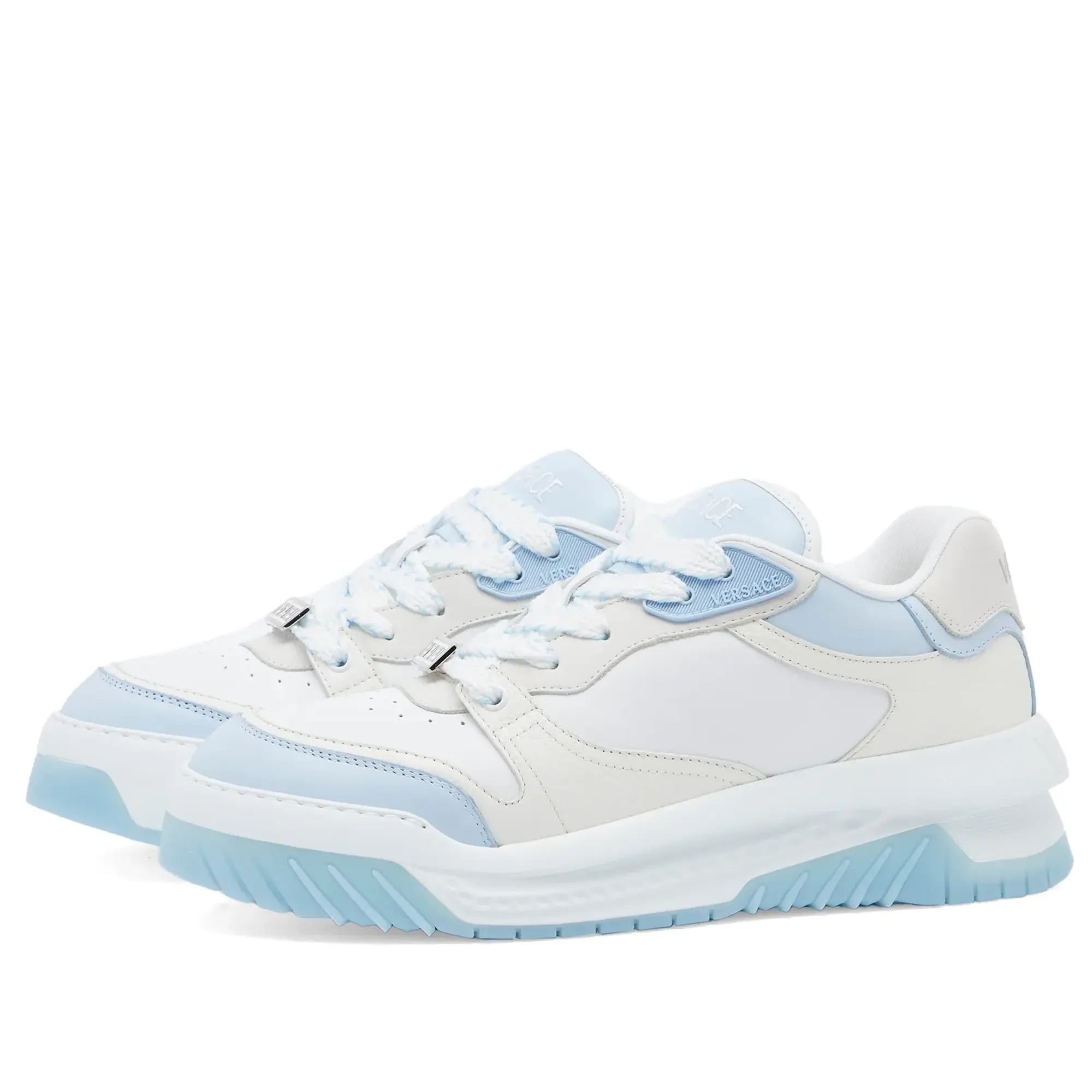 Versace Men's Sneaker Blue Hydrangea White Palladium