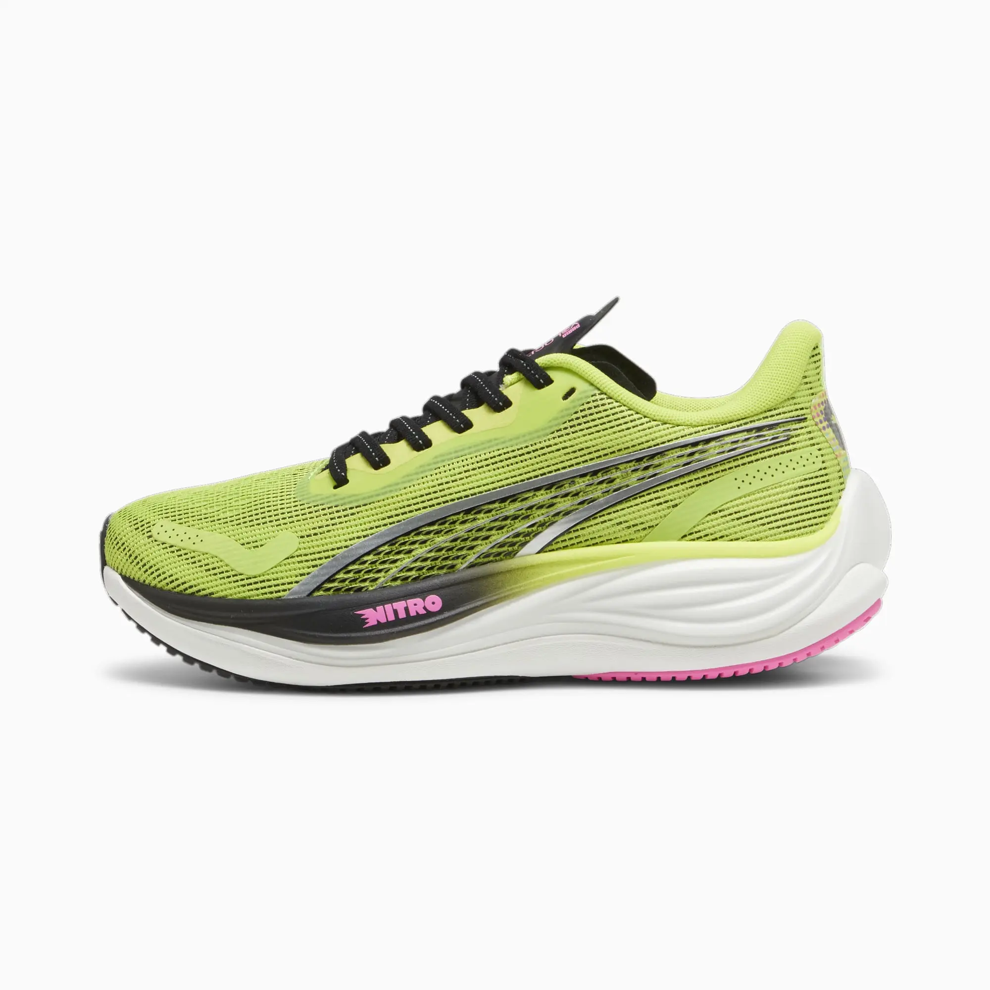 PUMA Velocity Nitroâ¢ 3 Women's Running Shoes, Lime Pow/Black/Poison Pink