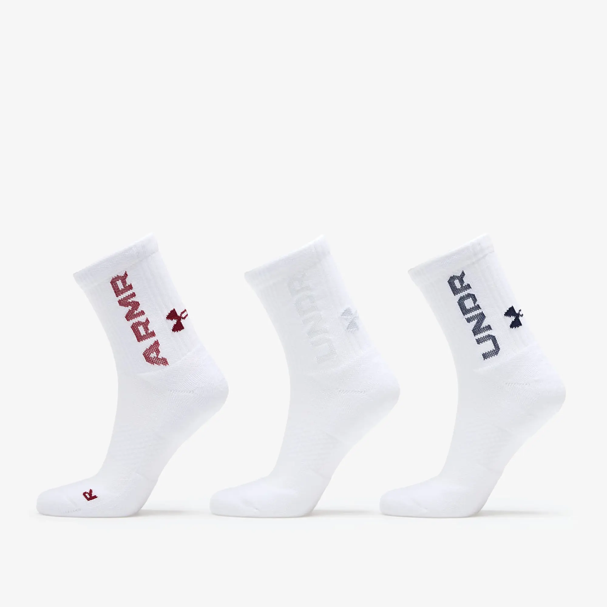 Under Armour Socks 3-Pack White/ White/ Midnight Navy L