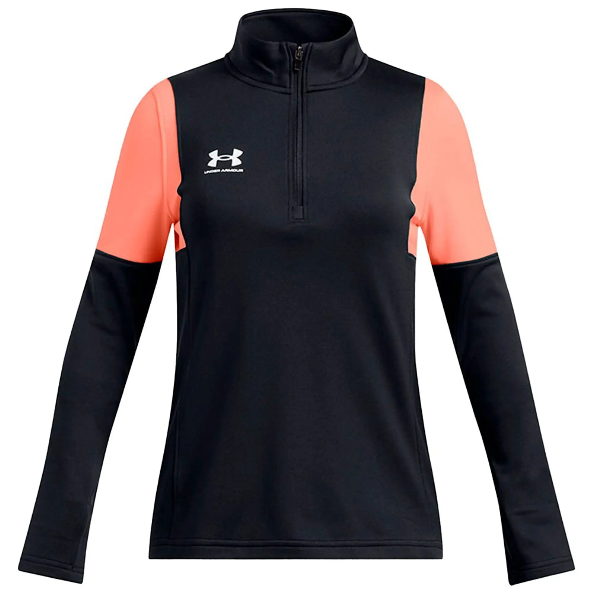 Girls'  Under Armour  Challenger Midlayer Black / Flare Orange / White YXS (48 - 50 in)