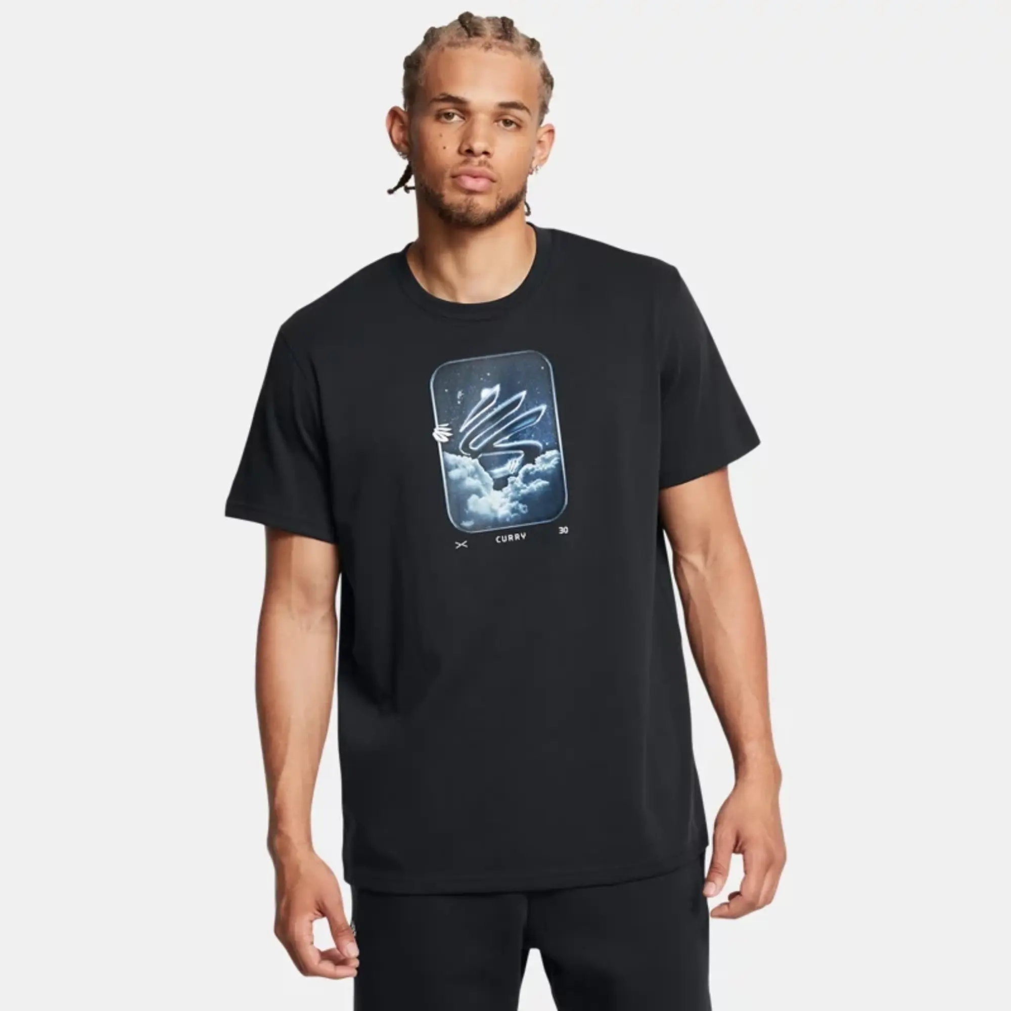 Under Armour Men's Curry Trend Heavyweight T-Shirt Black / White XXL