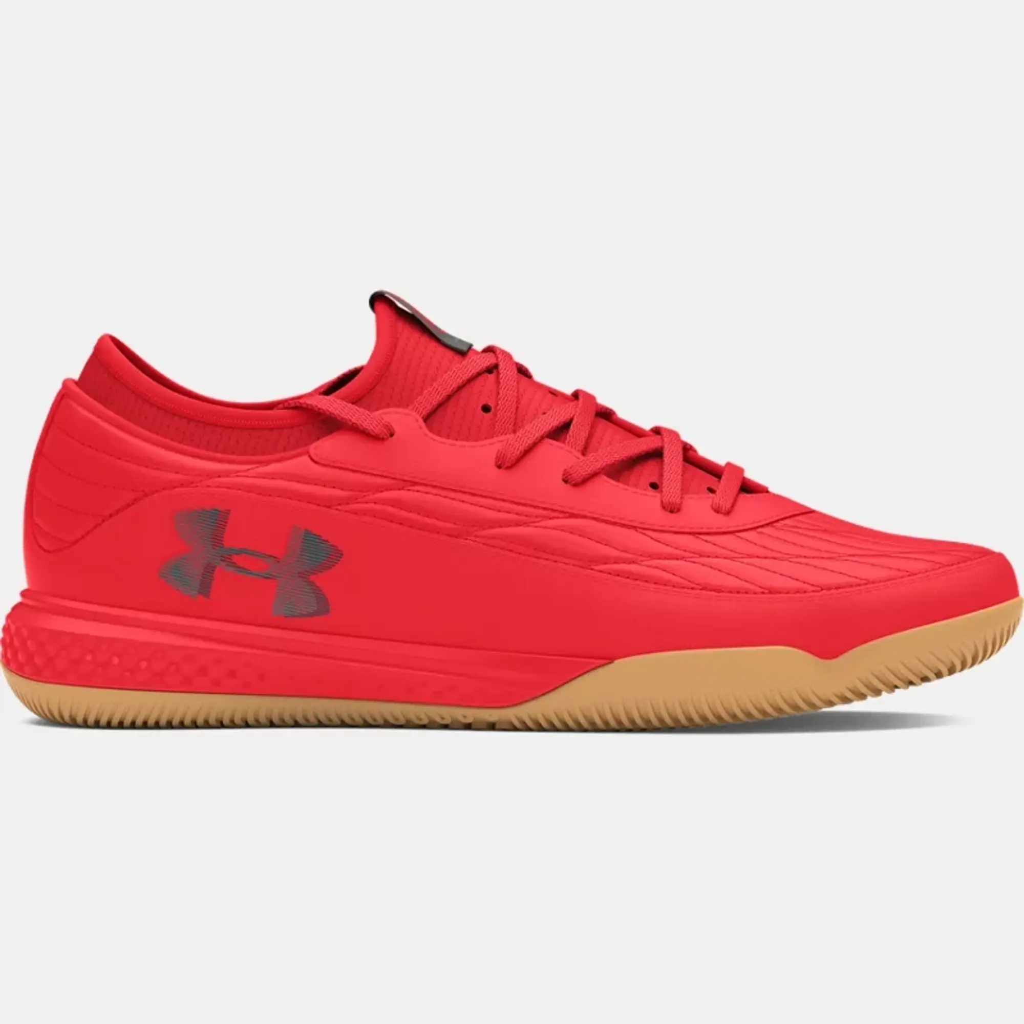 Unisex  Under Armour  Magnetico Select 4 Indoor Football Shoes Racer Red / Racer Red / Clay Green 8