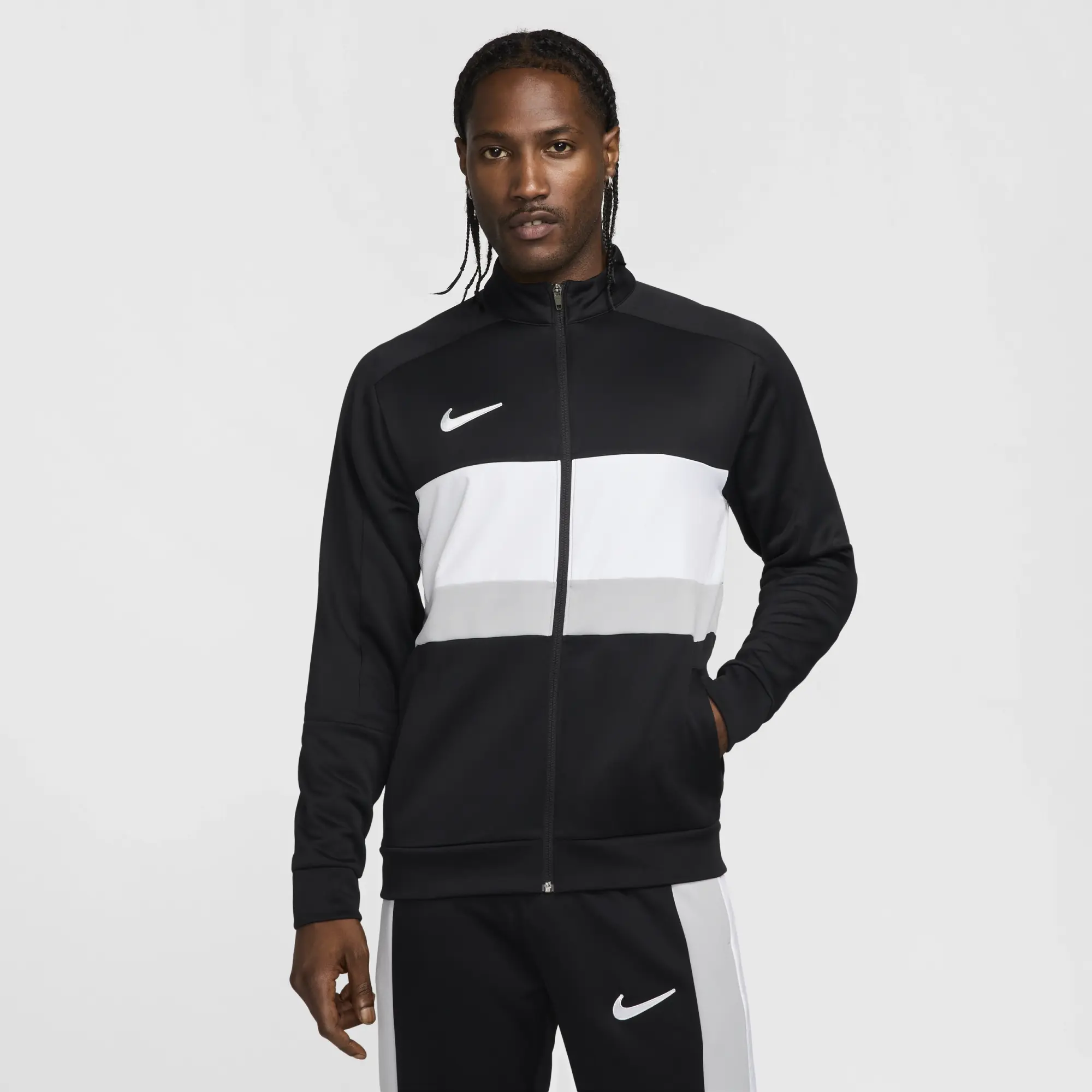 Nike Academy Men s Dri FIT Football Tracksuit Jacket Black Polyester FZ0381 010 FOOTY.COM