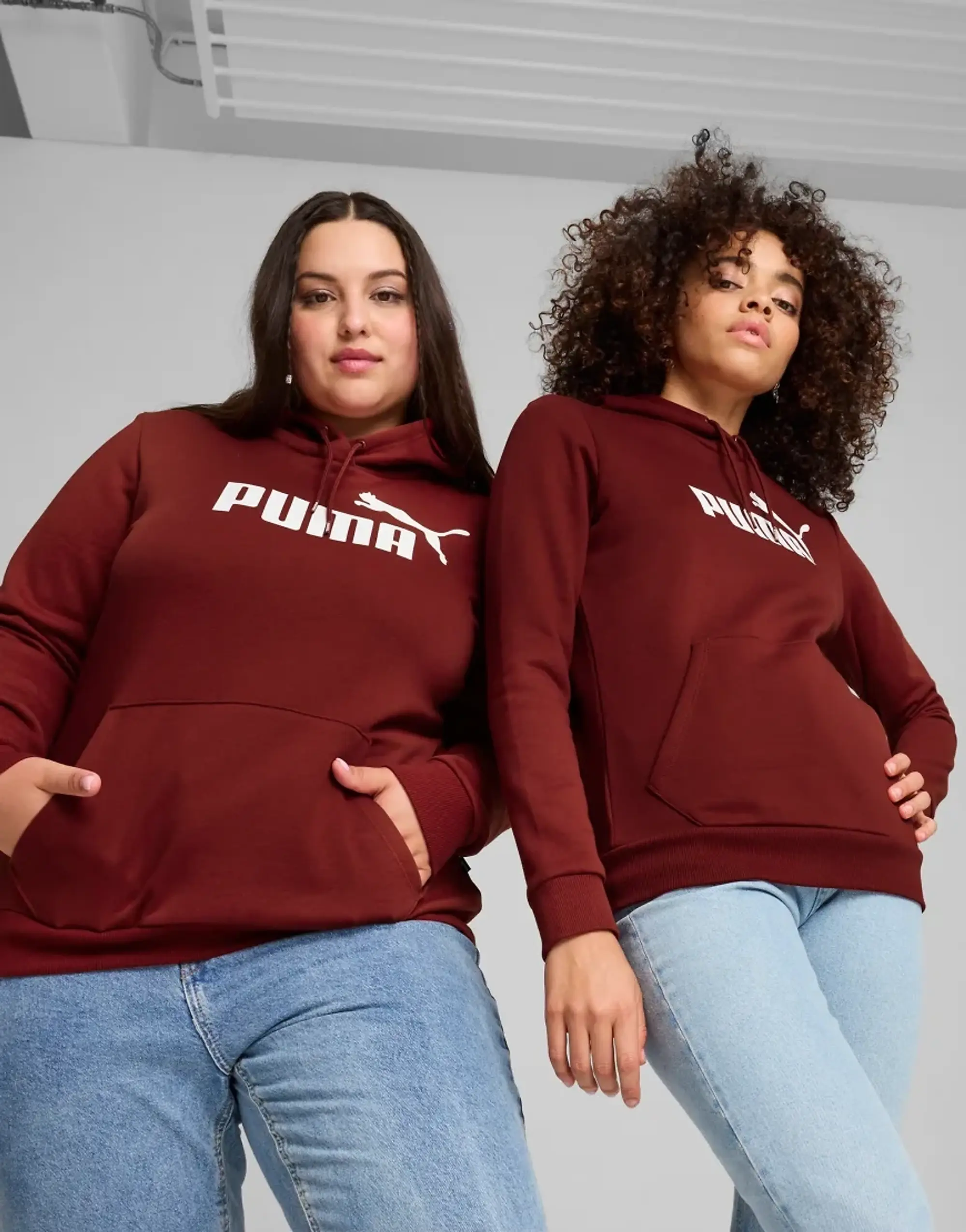 Puma Womens Essentials Logo FL Hoodie - Red