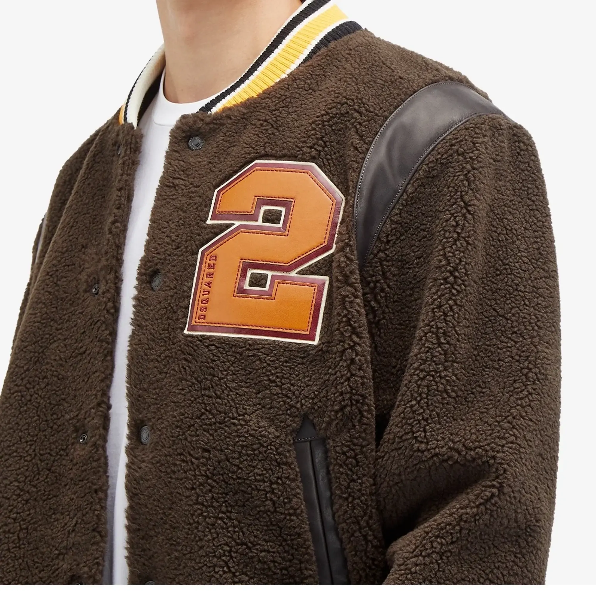 Dsquared2 Men's Bears Varsity Jacket Dark Brown